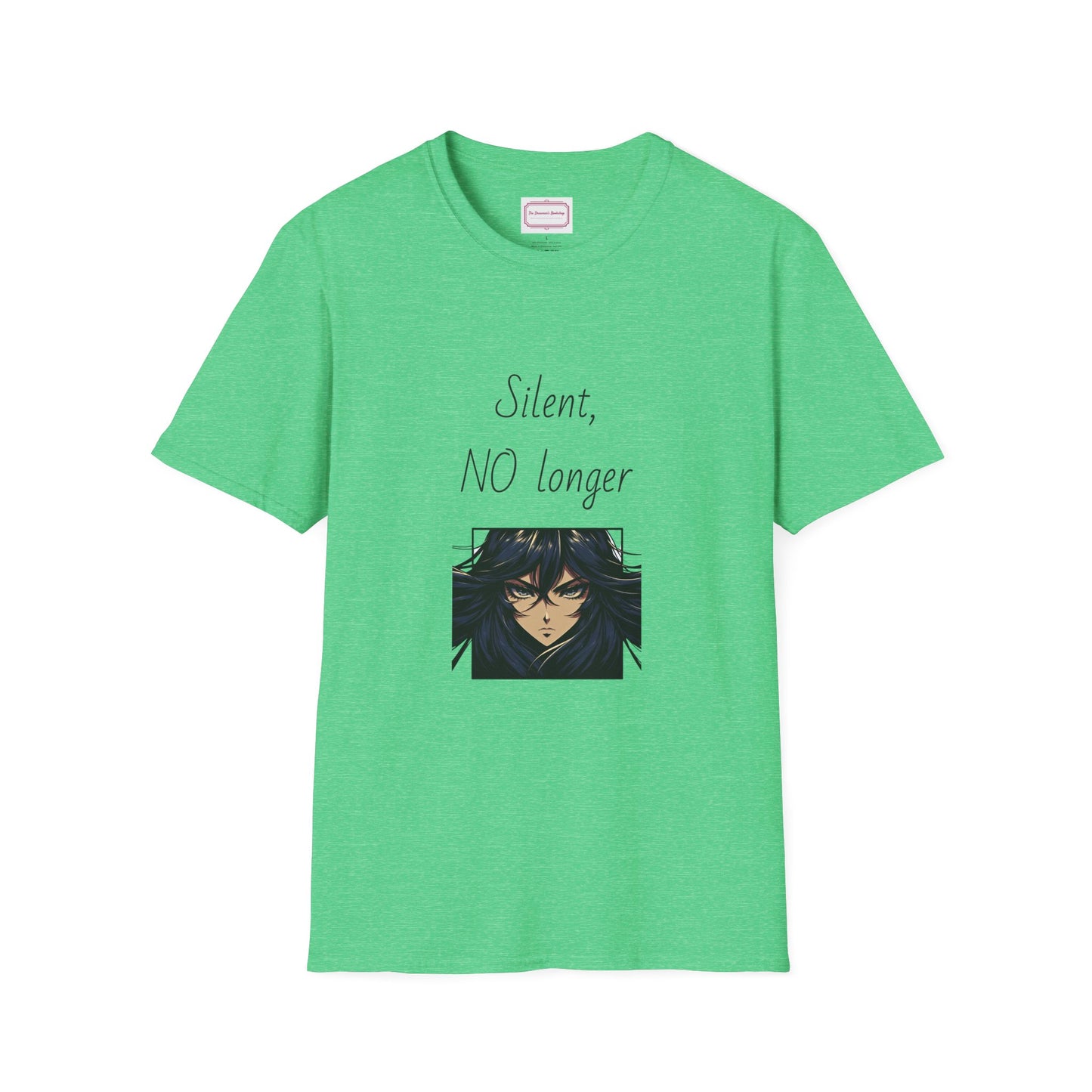 Inspirational Unisex Softstyle T-Shirt - "Silent, NO longer" - The Dreamer's Bookshop.