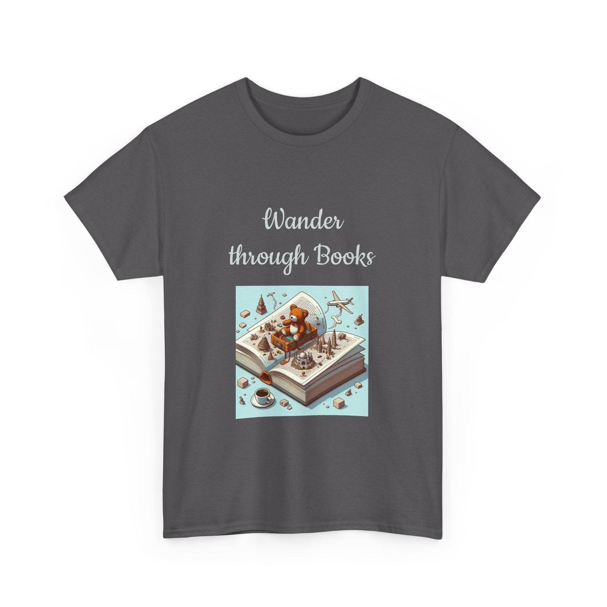 Wander - Unisex Heavy Cotton Tee for Book Lovers - The Dreamer's Bookshop.