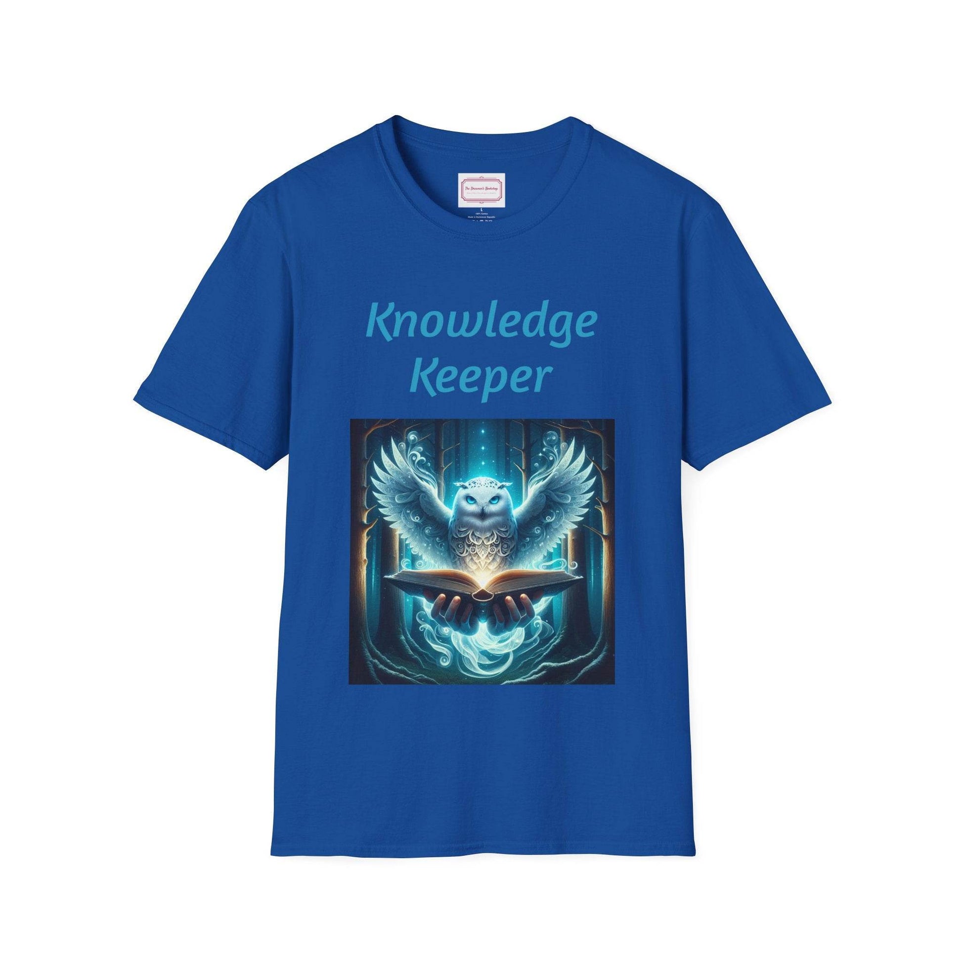 Knowledge Keeper Owl T-Shirt for Book Lovers - Proud Reader - The Dreamer's Bookshop.