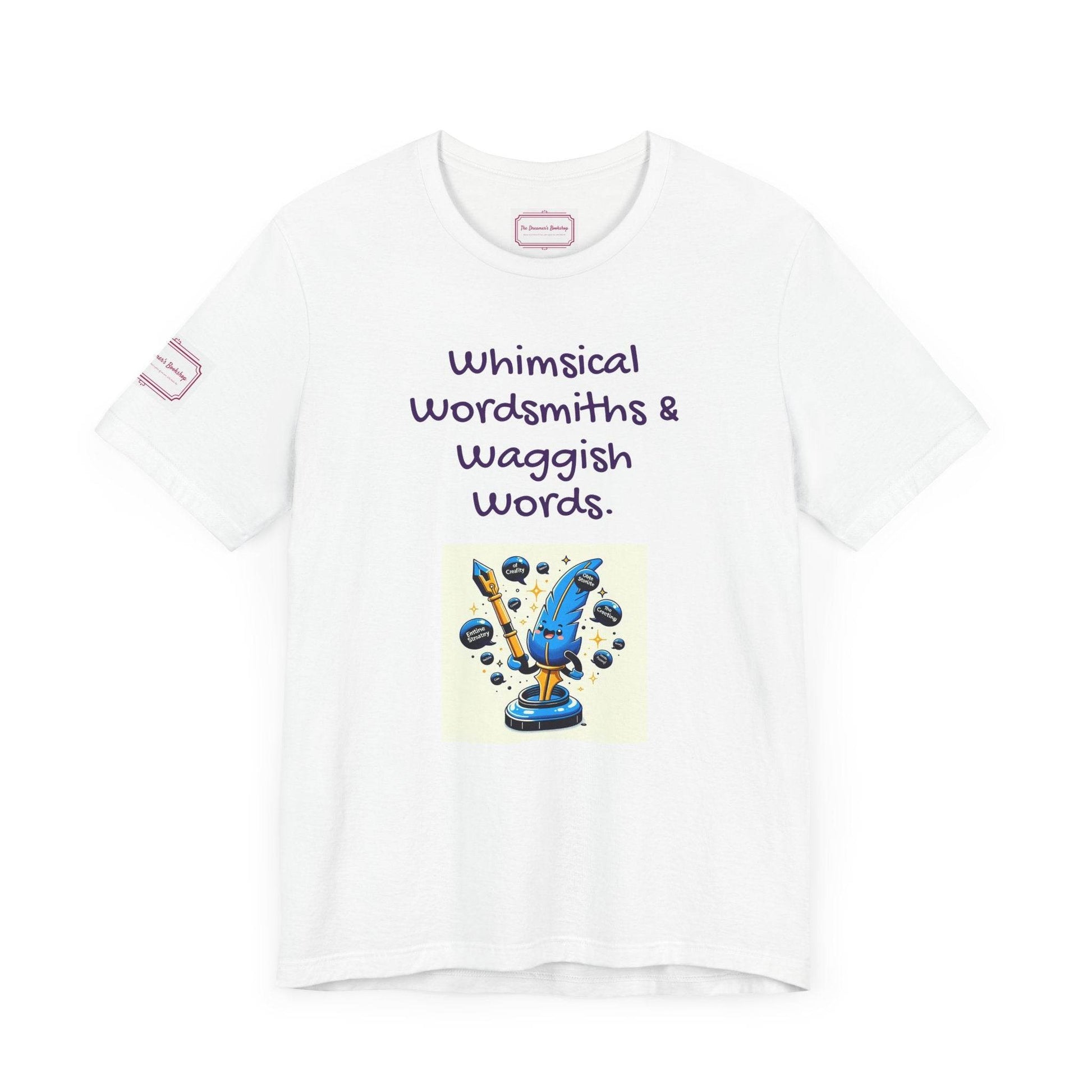 Whimsical Wordsmiths Tee - Fun Short Sleeve Shirt for Writers & Book Lovers - The Dreamer's Bookshop.