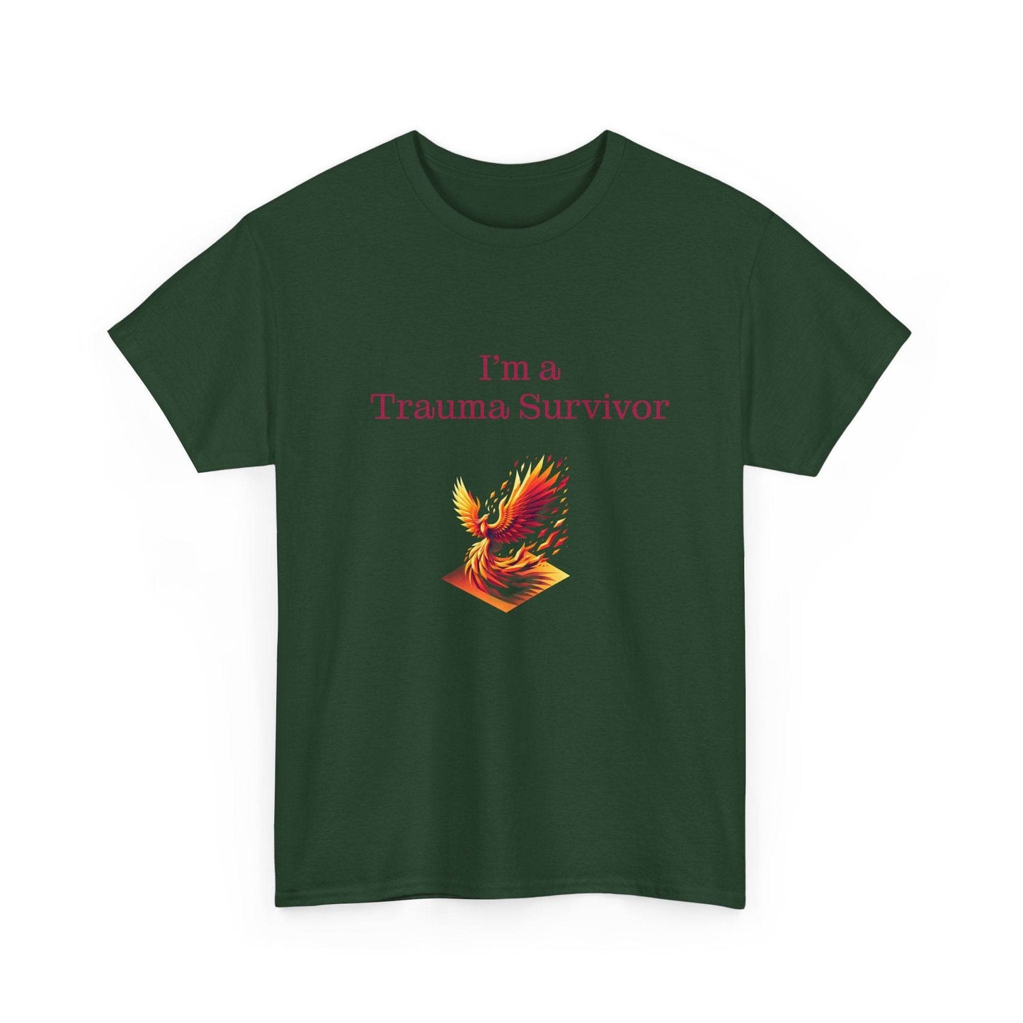 Trauma Survivor Unisex Heavy Cotton Tee - Empowering Apparel for Health Awareness - The Dreamer's Bookshop.