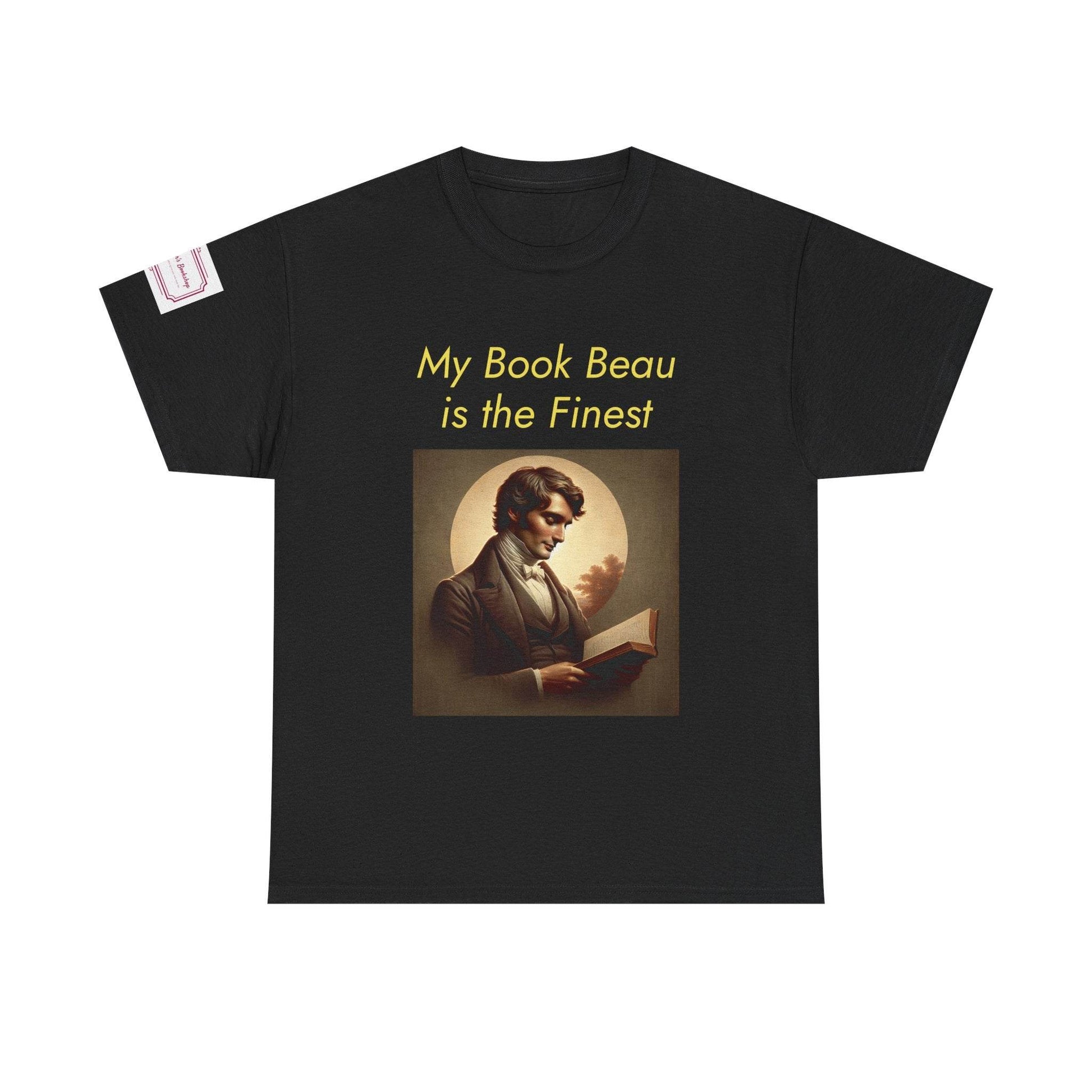Literary Lovers Unisex Heavy Cotton Tee - 'My Book Beau is the Finest' - The Dreamer's Bookshop.