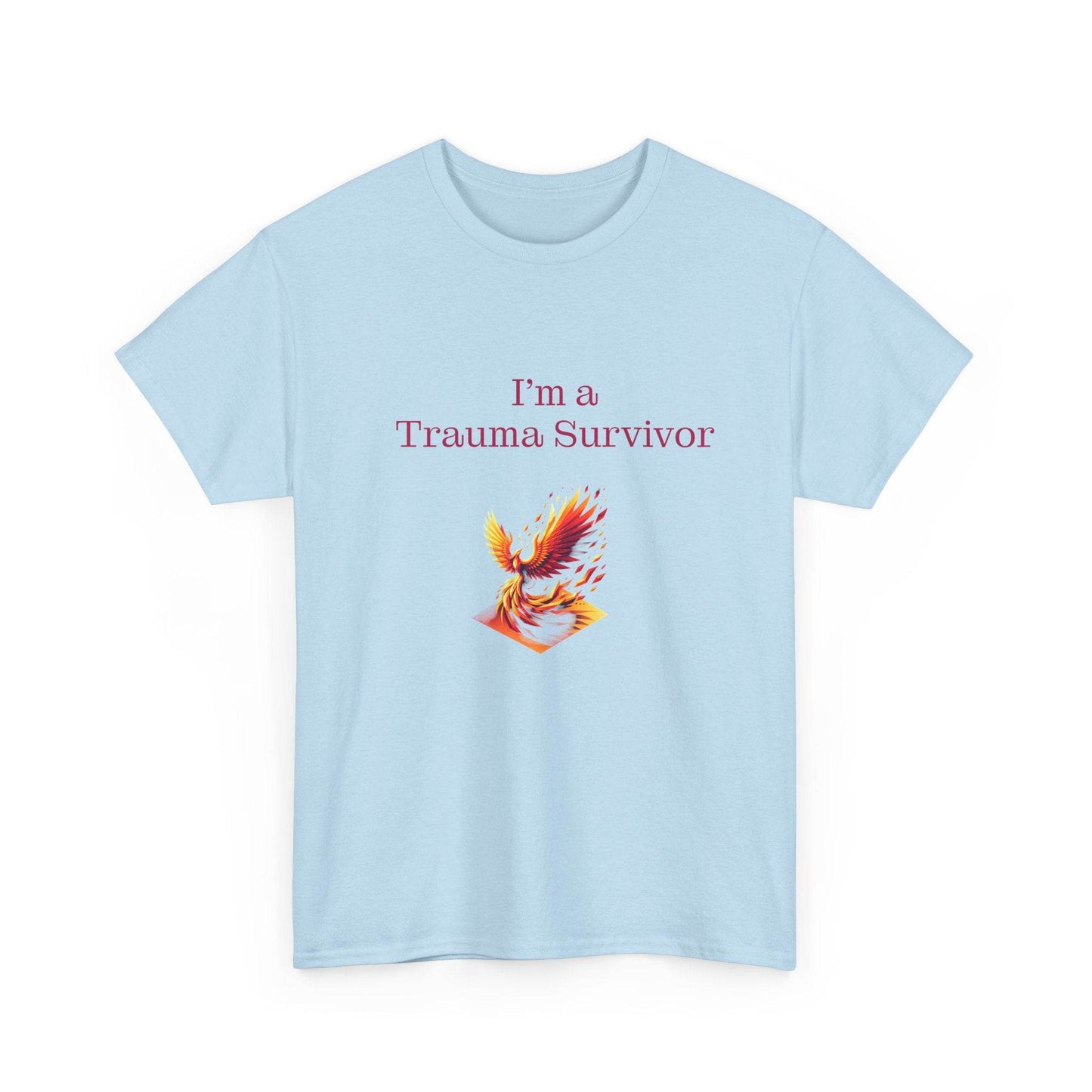 Trauma Survivor Unisex Heavy Cotton Tee - Empowering Apparel for Health Awareness - The Dreamer's Bookshop.