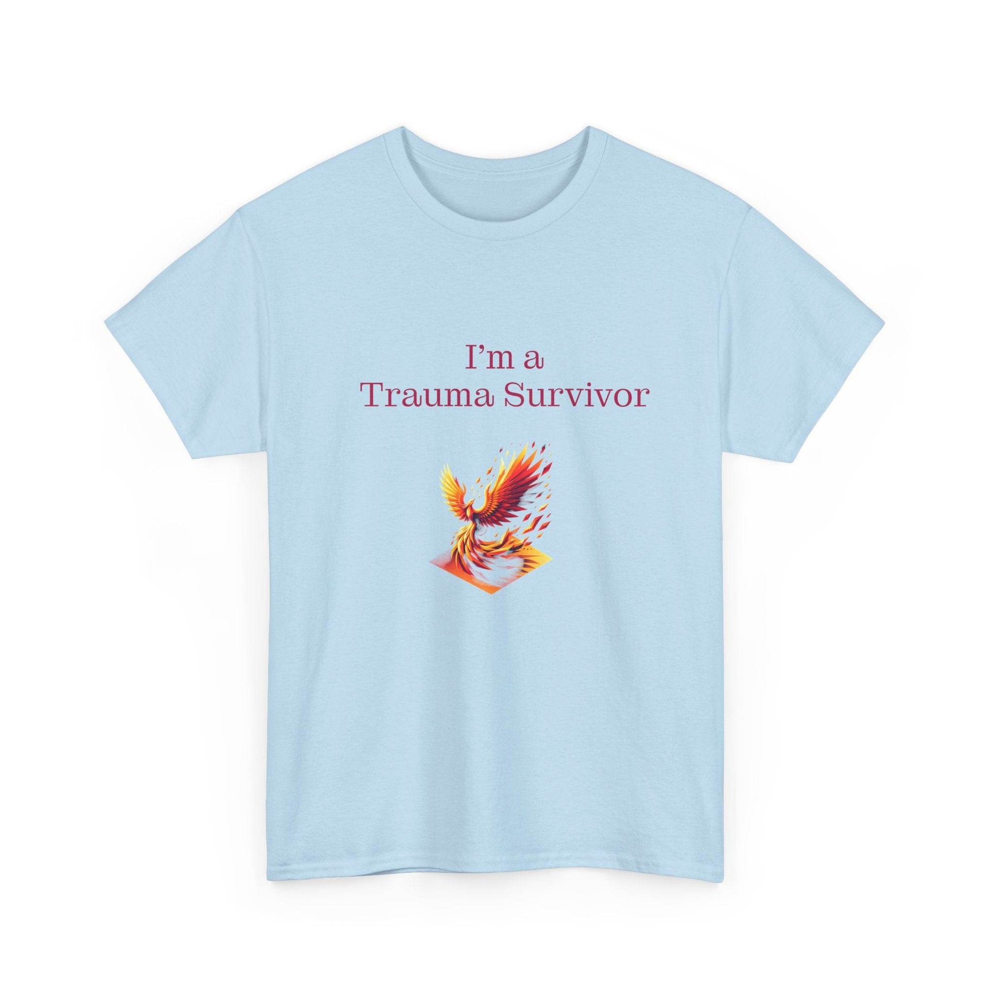 Trauma Survivor Unisex Heavy Cotton Tee - Empowering Apparel for Health Awareness - The Dreamer's Bookshop.