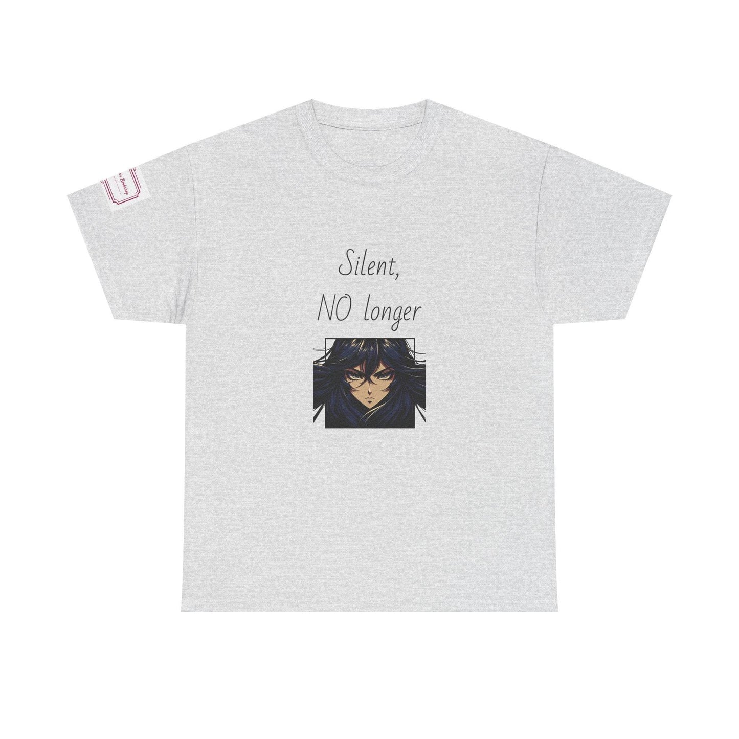 Silent, NO longer - Inspirational Unisex Heavy Cotton Tee - The Dreamer's Bookshop.
