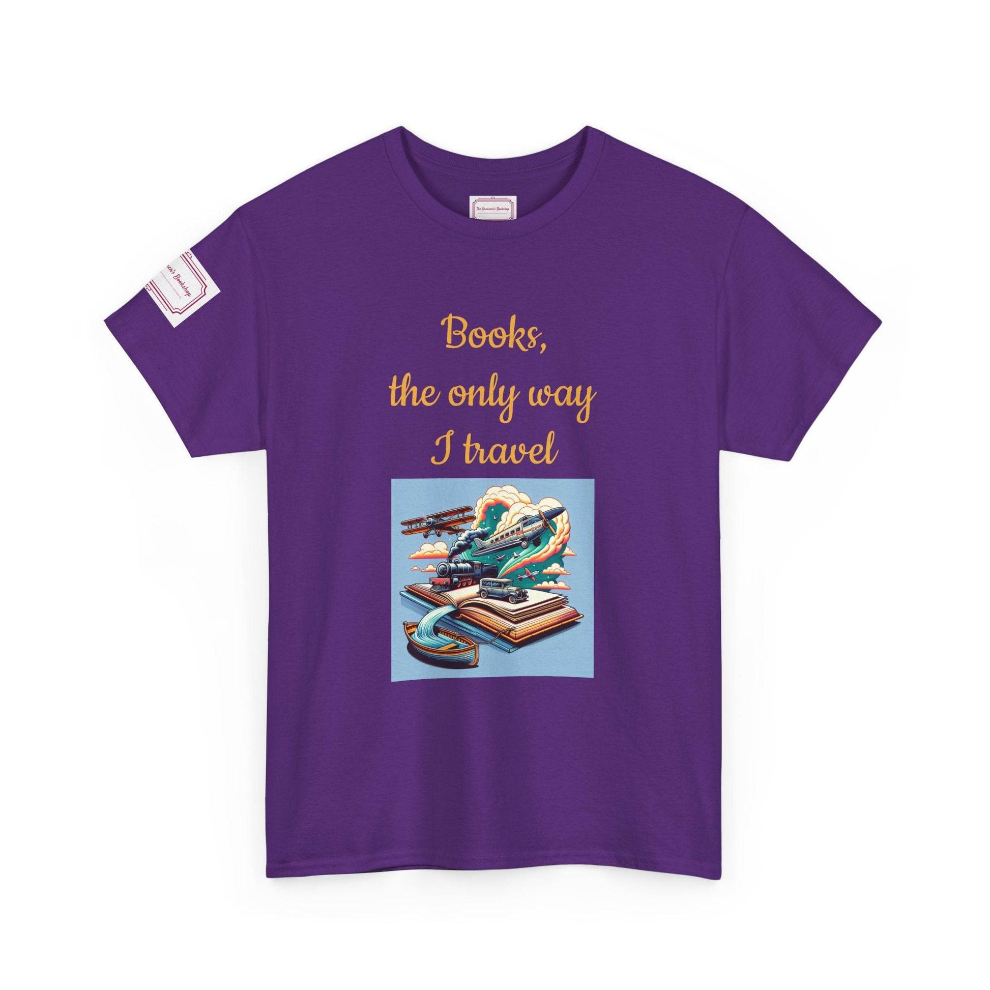 Travel - Unisex Heavy Cotton Tee - Perfect for Book Lovers - The Dreamer's Bookshop.