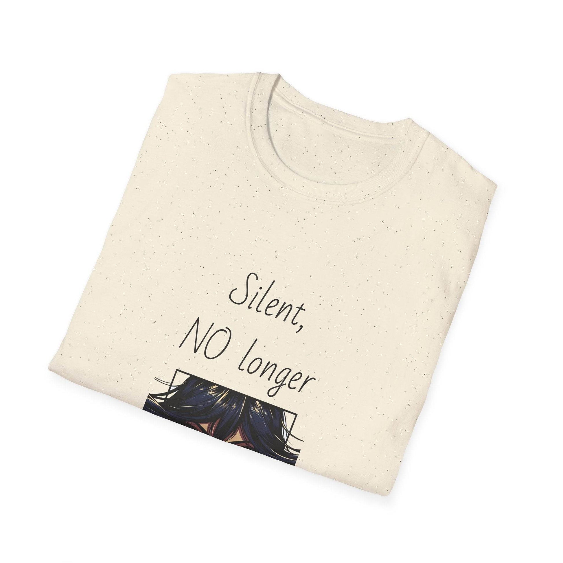 Fierce Survivor Unisex Softstyle T-Shirt - 'Silent, NO longer' - The Dreamer's Bookshop.