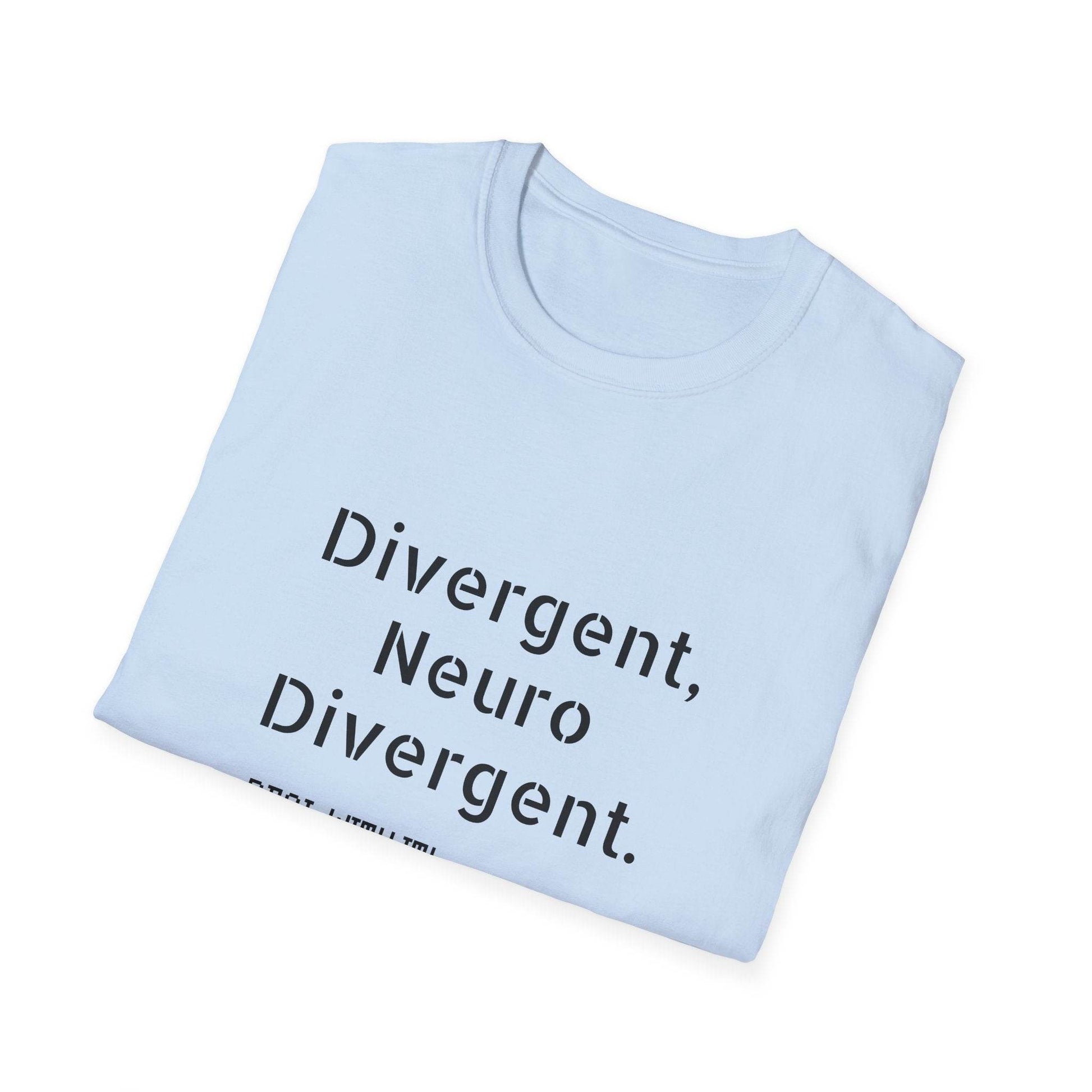 Divergent Neuro T-Shirt - Unisex Softstyle Tee for Neurodivergent Pride - The Dreamer's Bookshop.