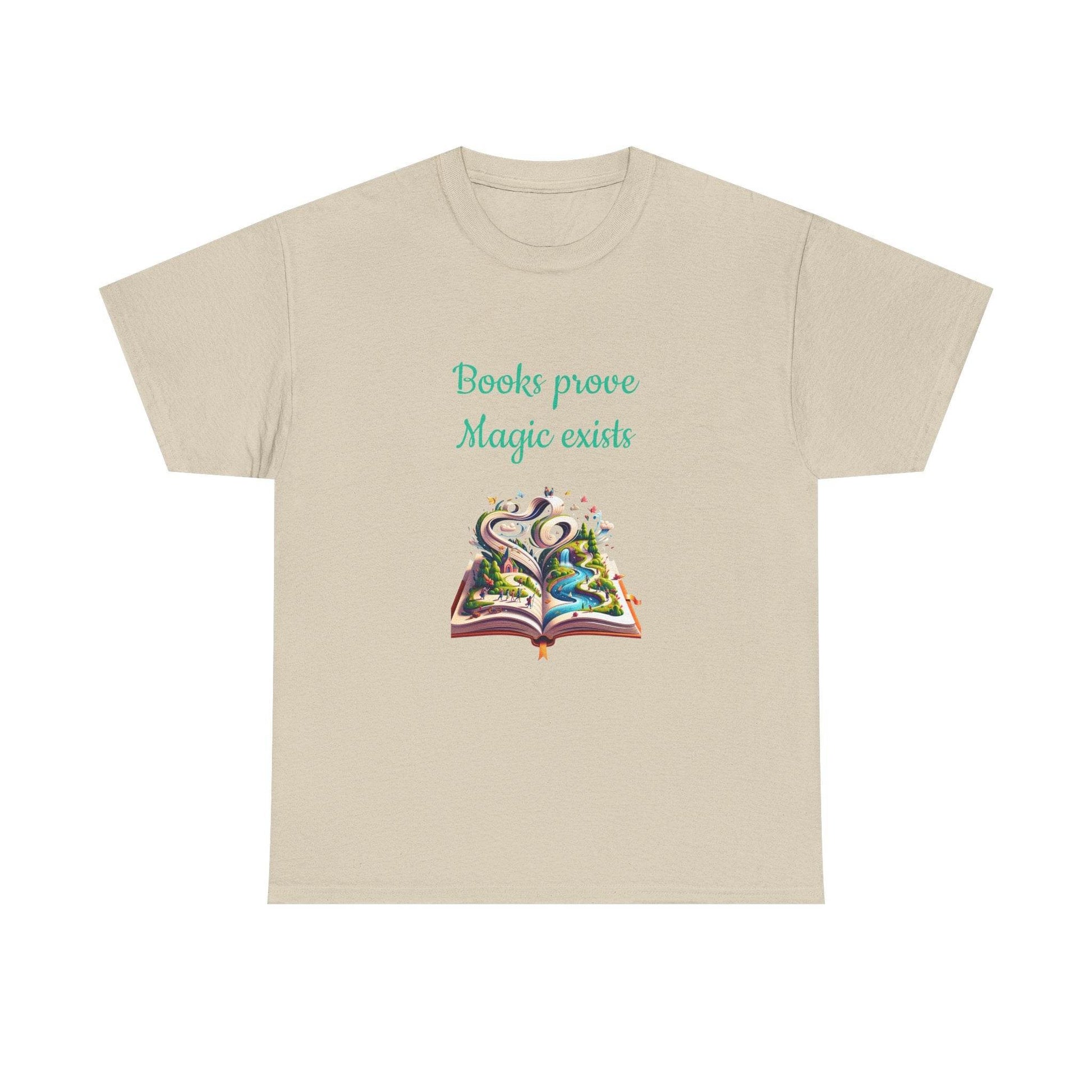 Magic exists - Unisex Heavy Cotton Tee for Book Lovers - The Dreamer's Bookshop.