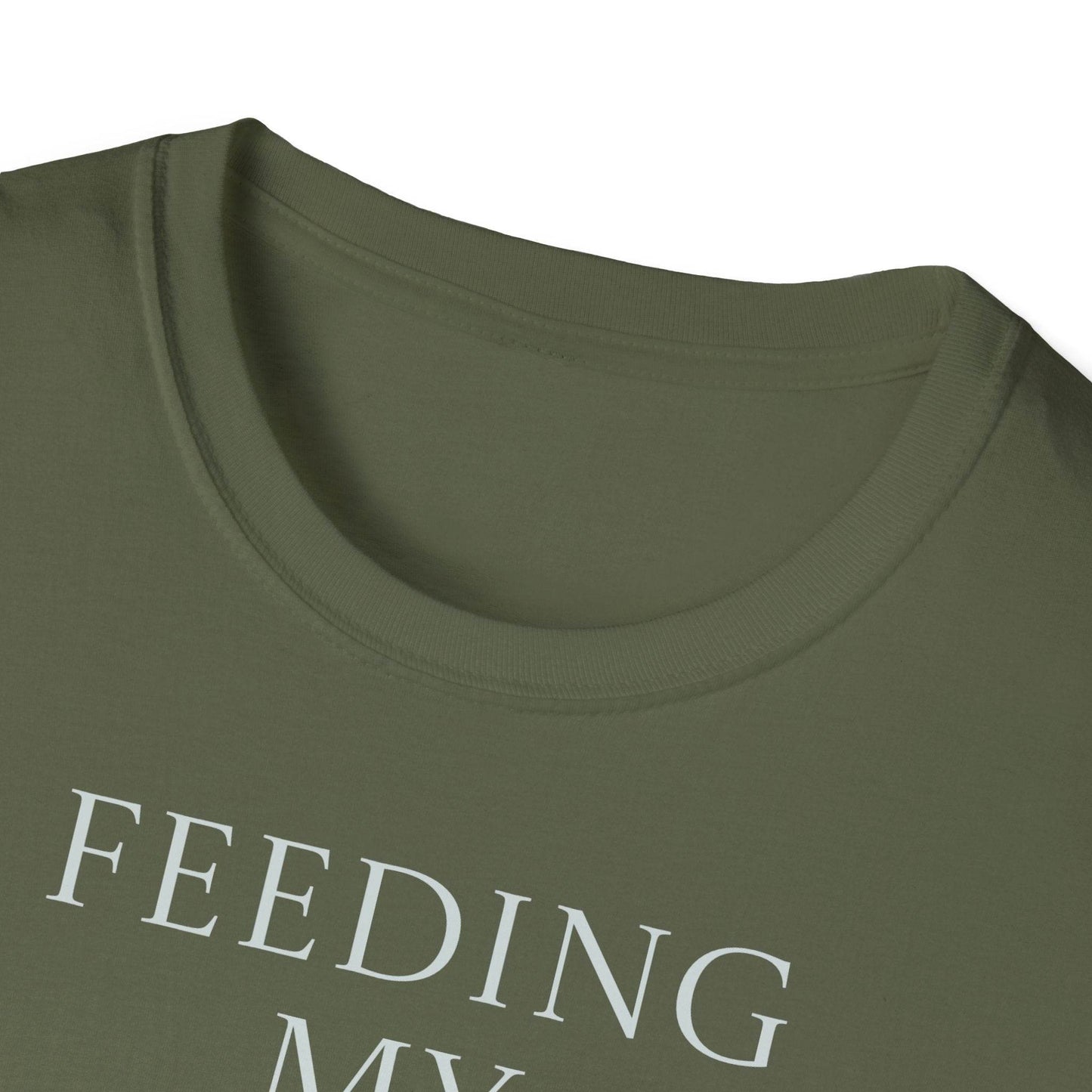 Inspirational Unisex Softstyle T-Shirt - 'Feeding' Book Lover Design - The Dreamer's Bookshop.
