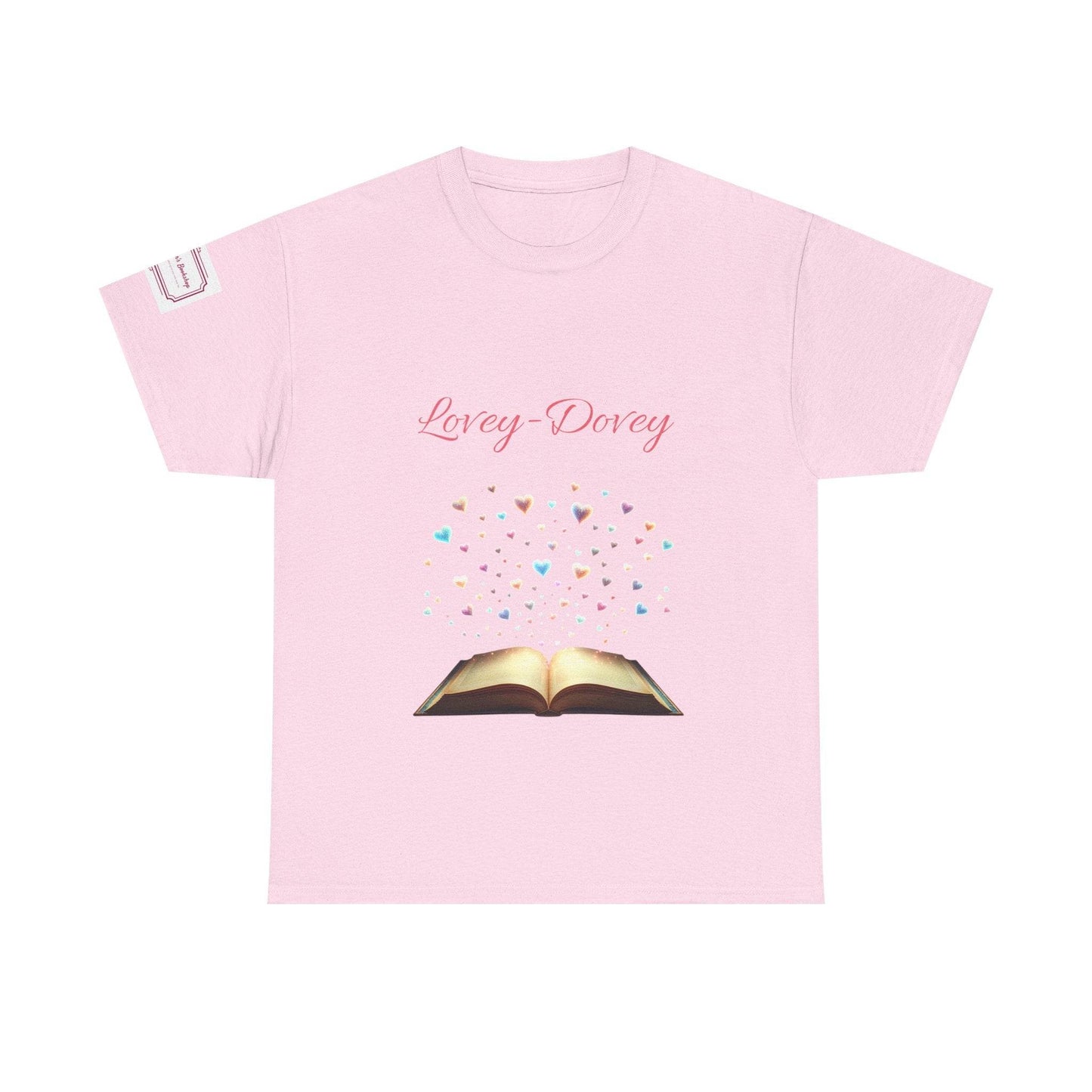 Lovey-Dovey - Unisex Heavy Cotton Tee - Sweet Romance - The Dreamer's Bookshop.