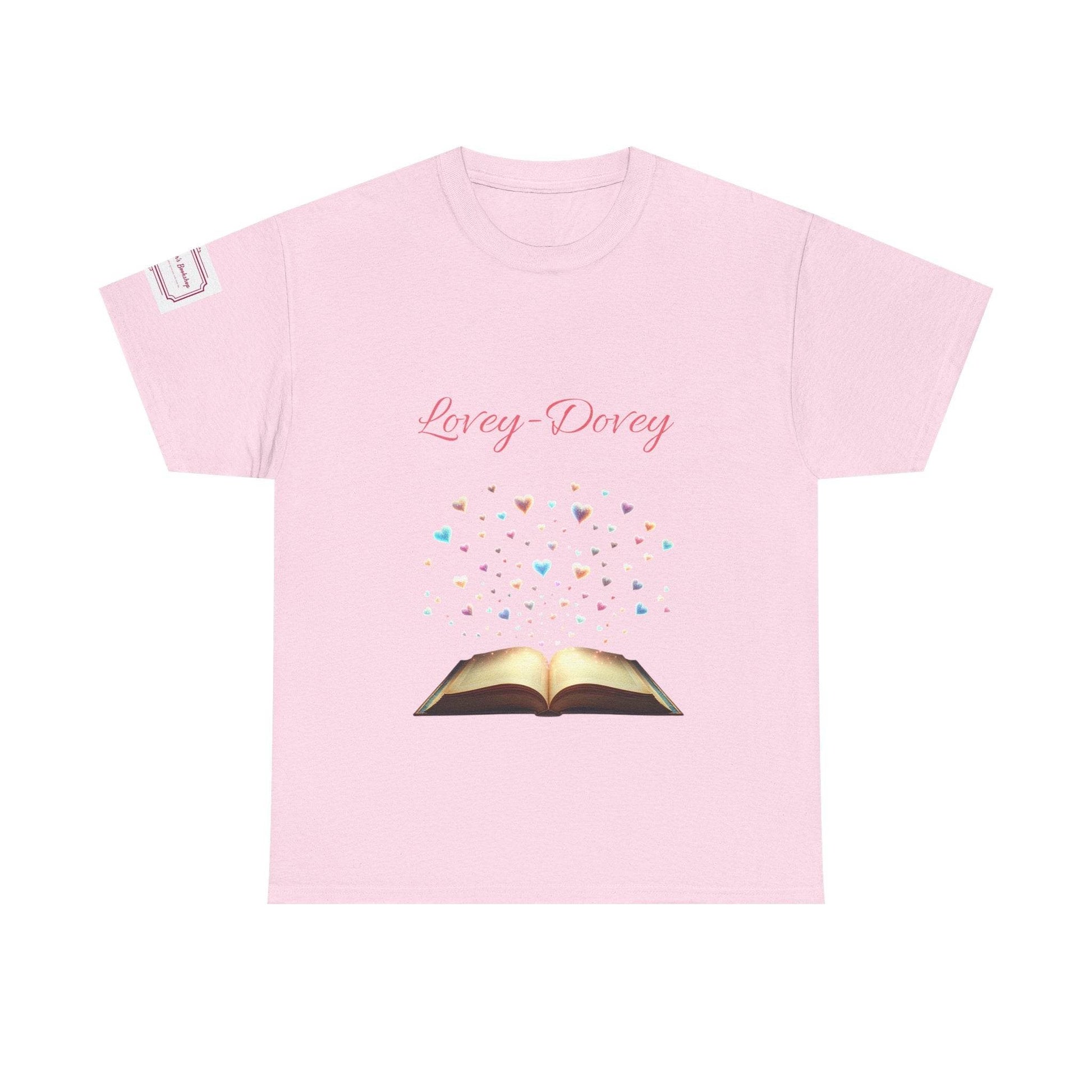Lovey-Dovey - Unisex Heavy Cotton Tee - Sweet Romance - The Dreamer's Bookshop.