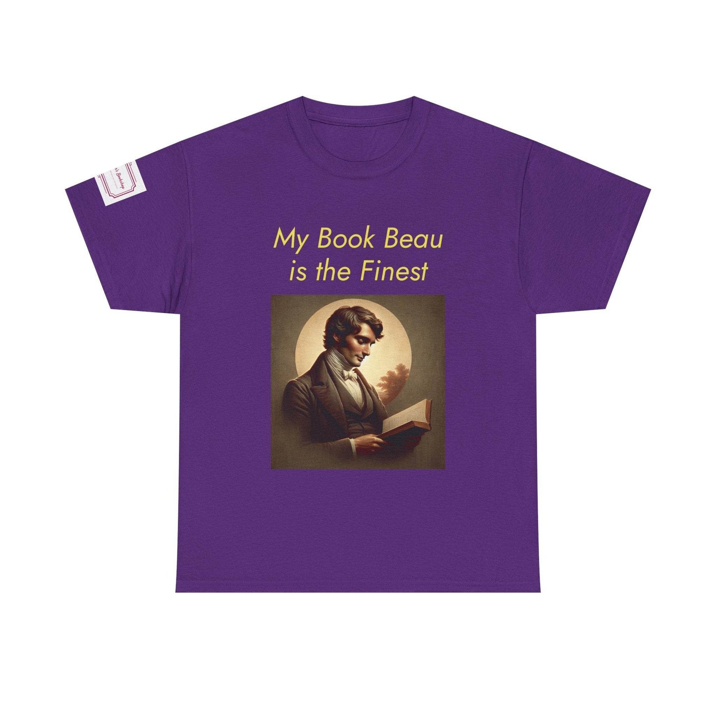 Literary Lovers Unisex Heavy Cotton Tee - 'My Book Beau is the Finest' - The Dreamer's Bookshop.