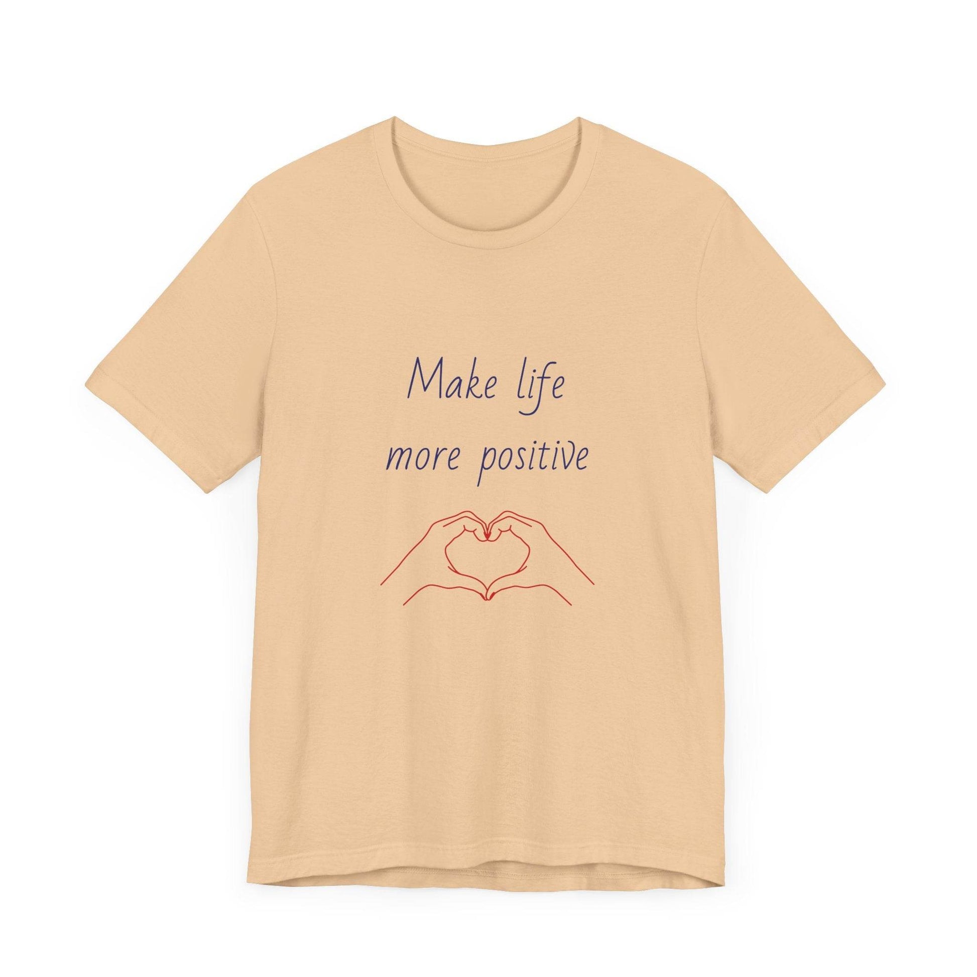 Positive Vibes Unisex Short Sleeve Tee - Make Life More Positive - The Dreamer's Bookshop.