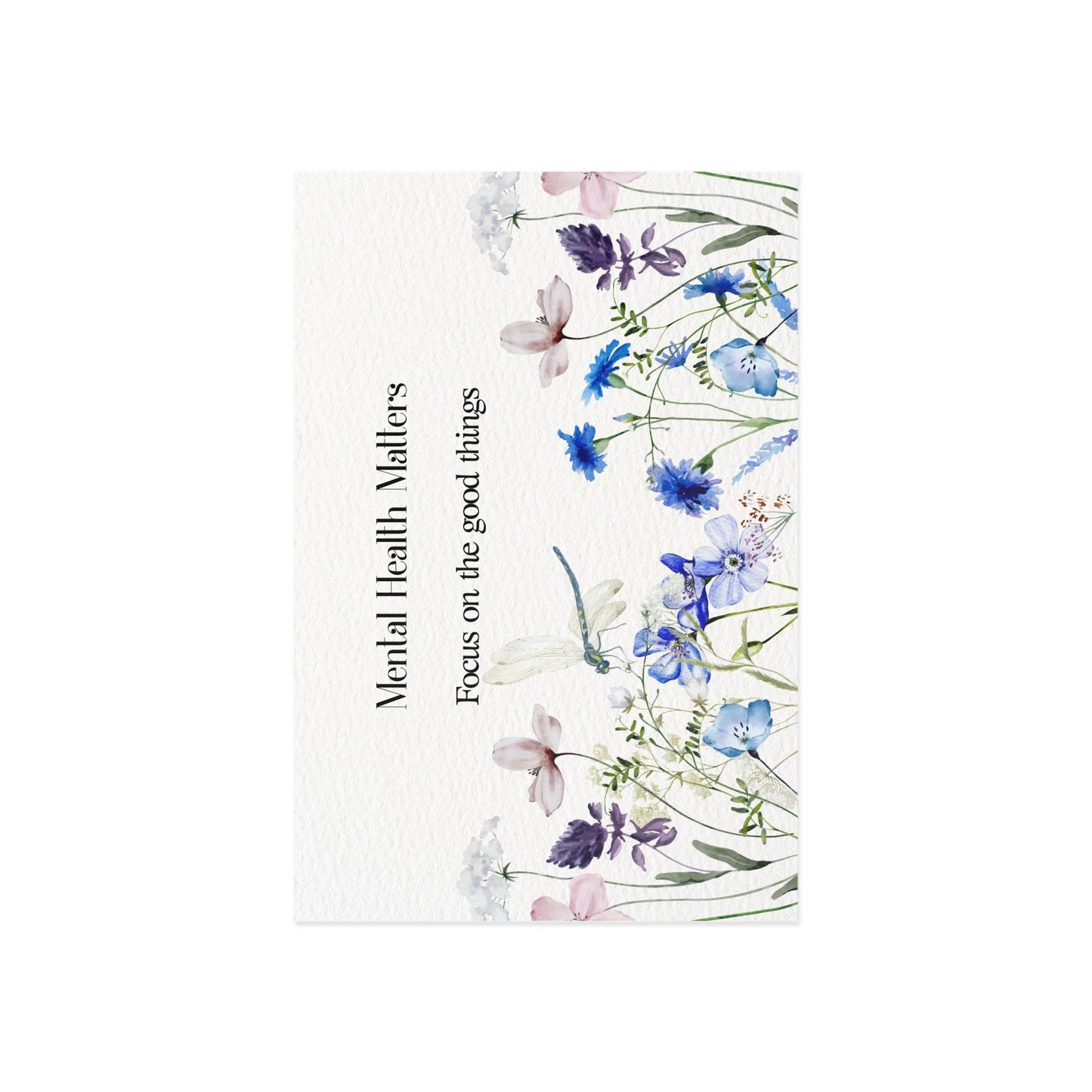 Watercolor "Focus" Mental Health Matters Art Print Card - The Dreamer's Bookshop.