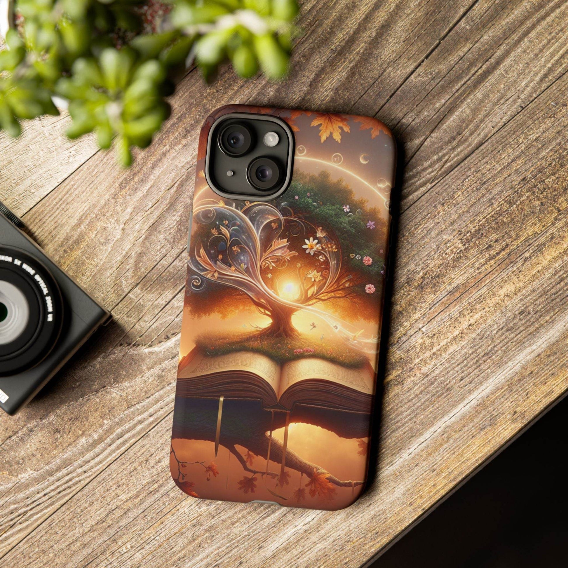 Nature-Inspired iPhone & Samsung Phone Case with Tree of Life Design - The Dreamer's Bookshop.