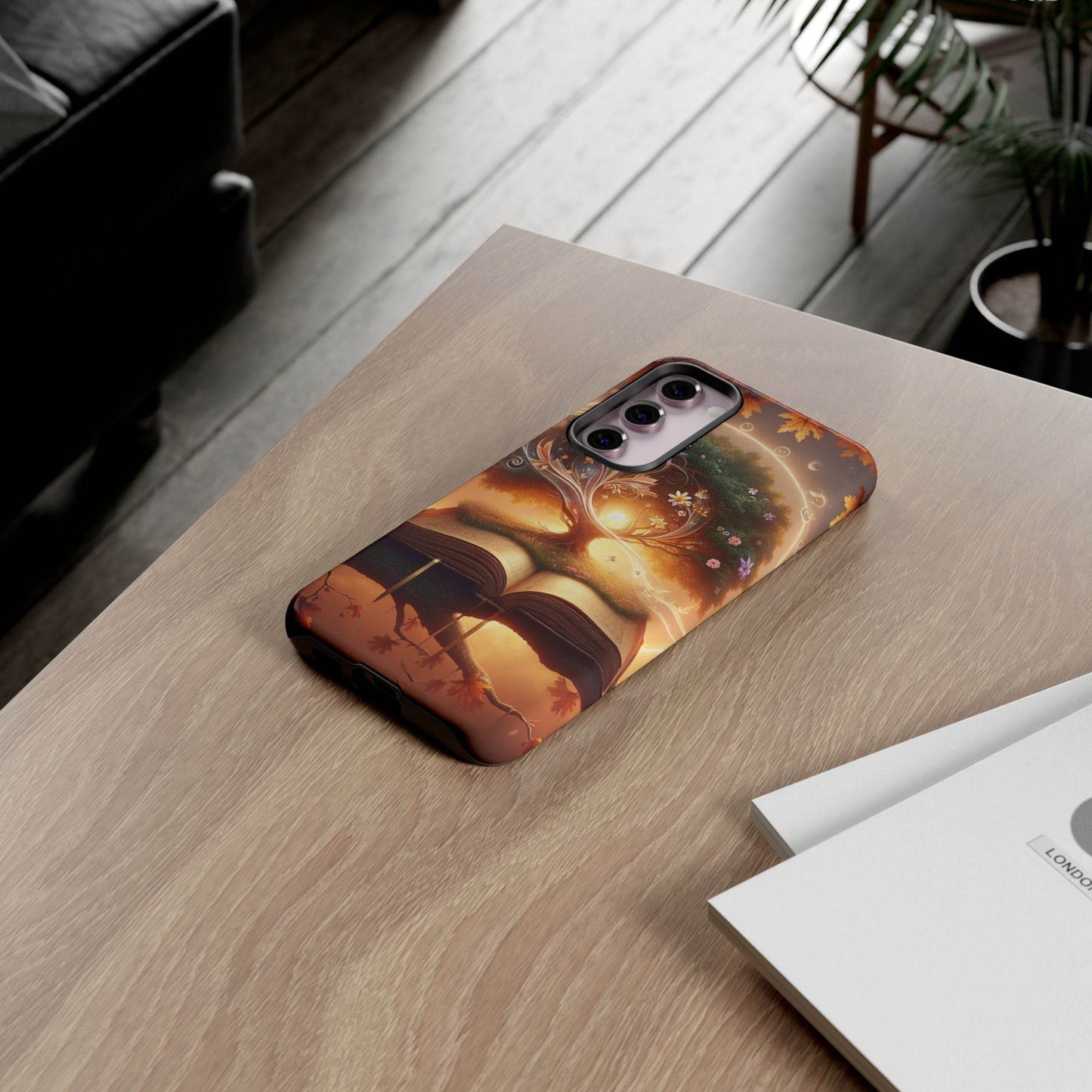Nature-Inspired iPhone & Samsung Phone Case with Tree of Life Design - The Dreamer's Bookshop.