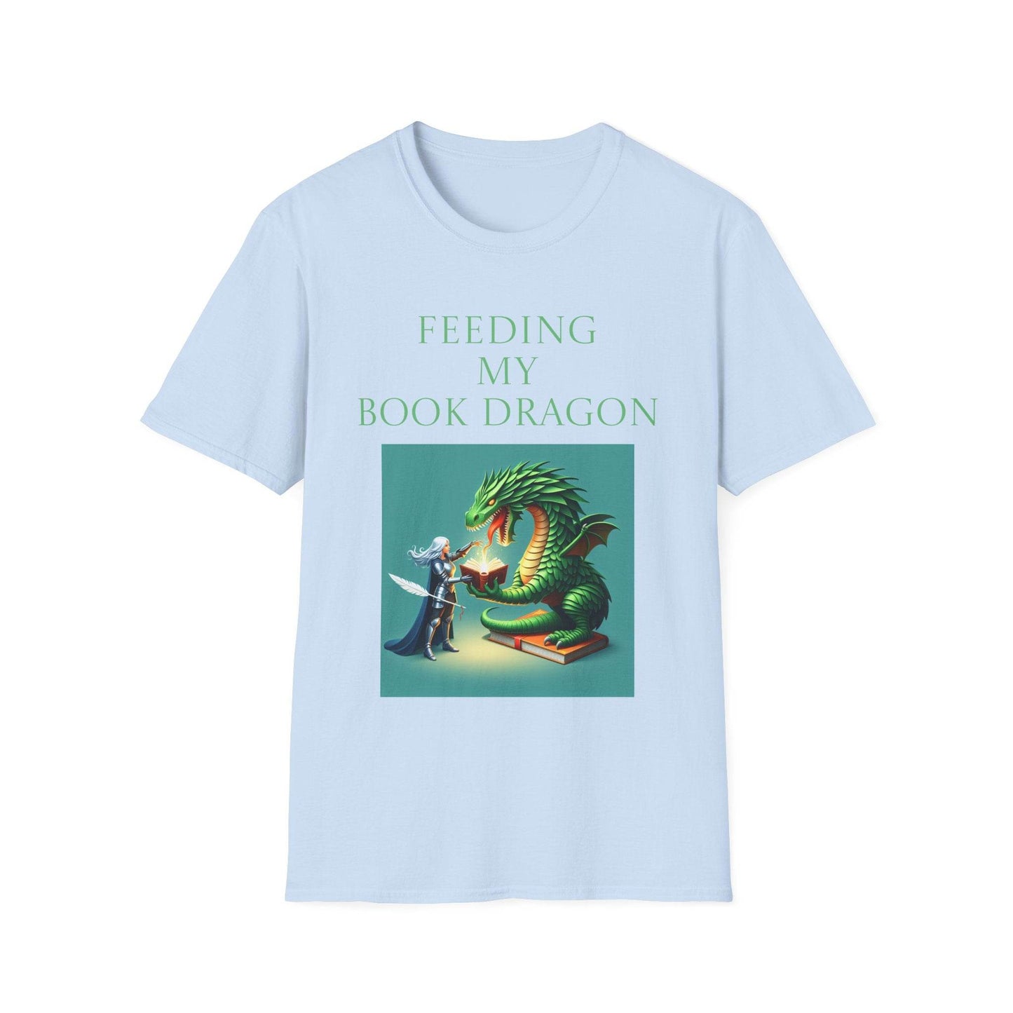 Unisex Softstyle T-Shirt - 'Book Dragon' - The Dreamer's Bookshop.