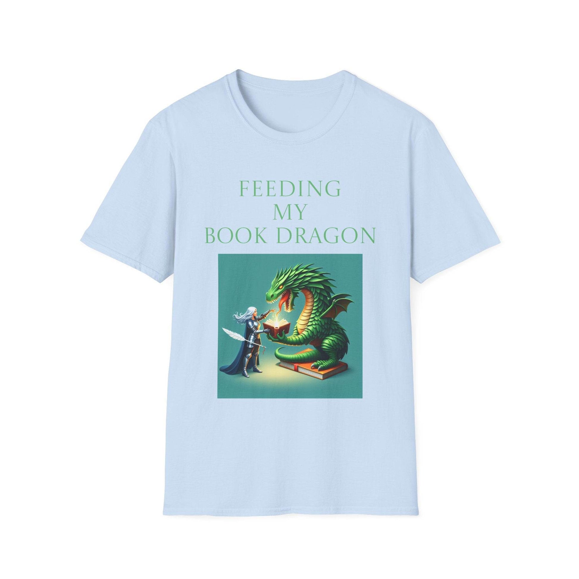 Unisex Softstyle T-Shirt - 'Book Dragon' - The Dreamer's Bookshop.