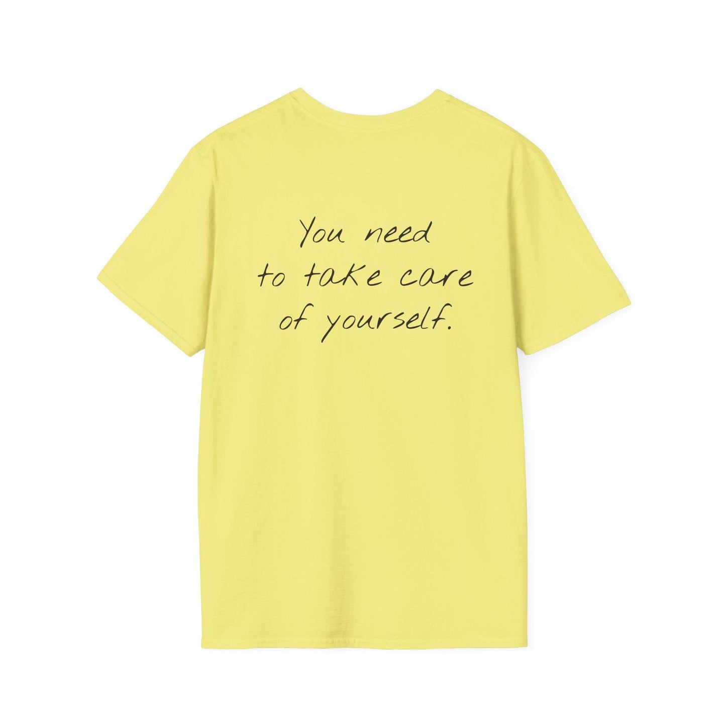 Unisex Softstyle T-Shirt - 'Take Care' Inspirational - The Dreamer's Bookshop.