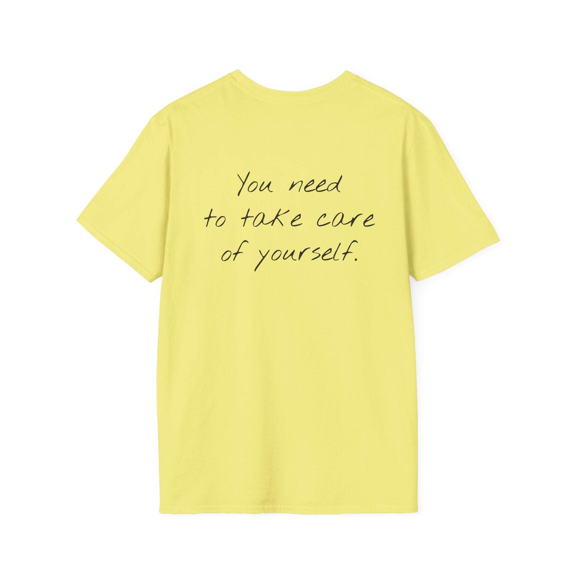 Unisex Softstyle T-Shirt - 'Take Care' Inspirational - The Dreamer's Bookshop.