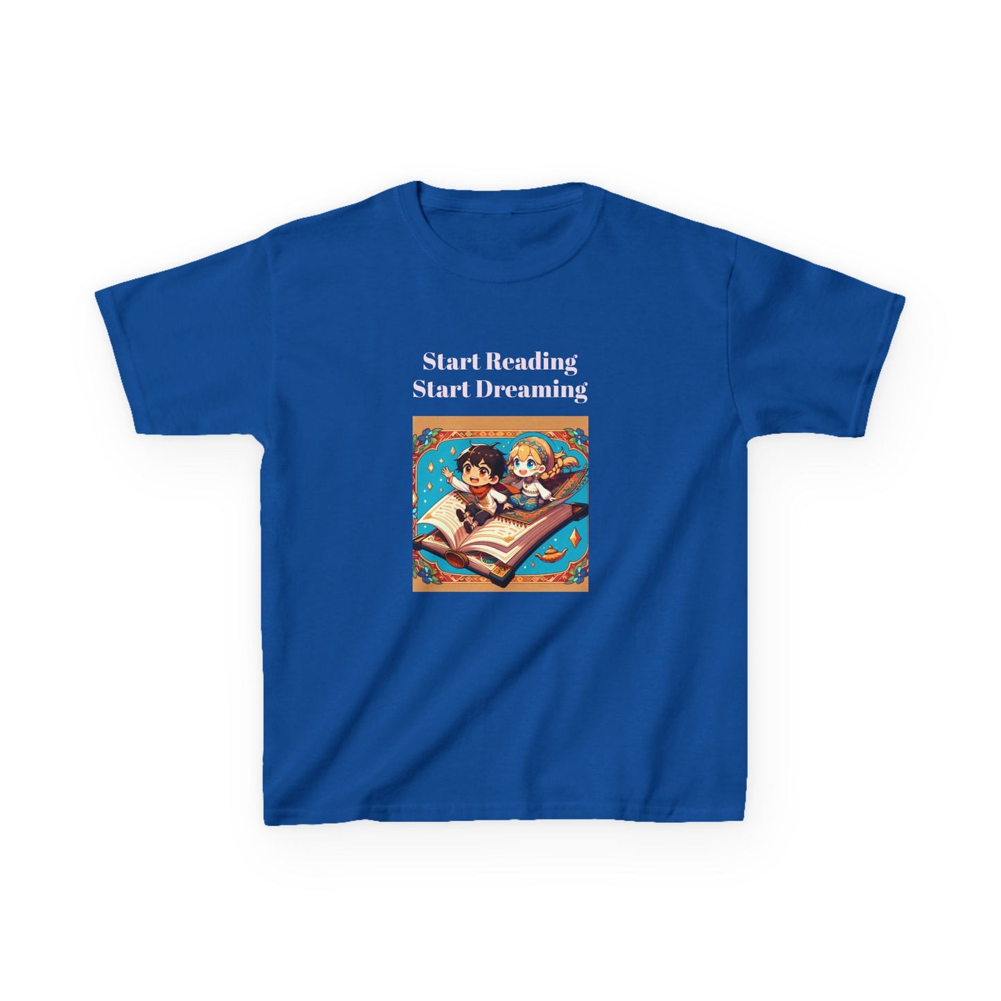 CA- Kids Heavy Cotton Tee - "Start Reading, Start Dreaming" - Fun & Inspirational T-Shirt for Young Readers - The Dreamer's Bookshop.