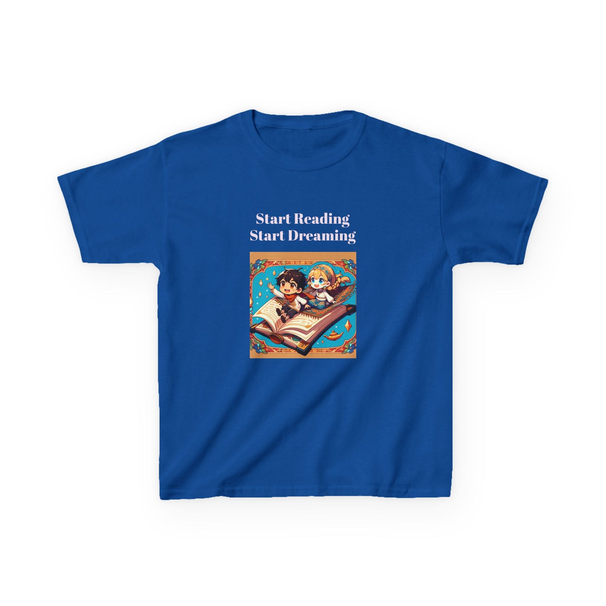 CA- Kids Heavy Cotton Tee - "Start Reading, Start Dreaming" - Fun & Inspirational T-Shirt for Young Readers - The Dreamer's Bookshop.
