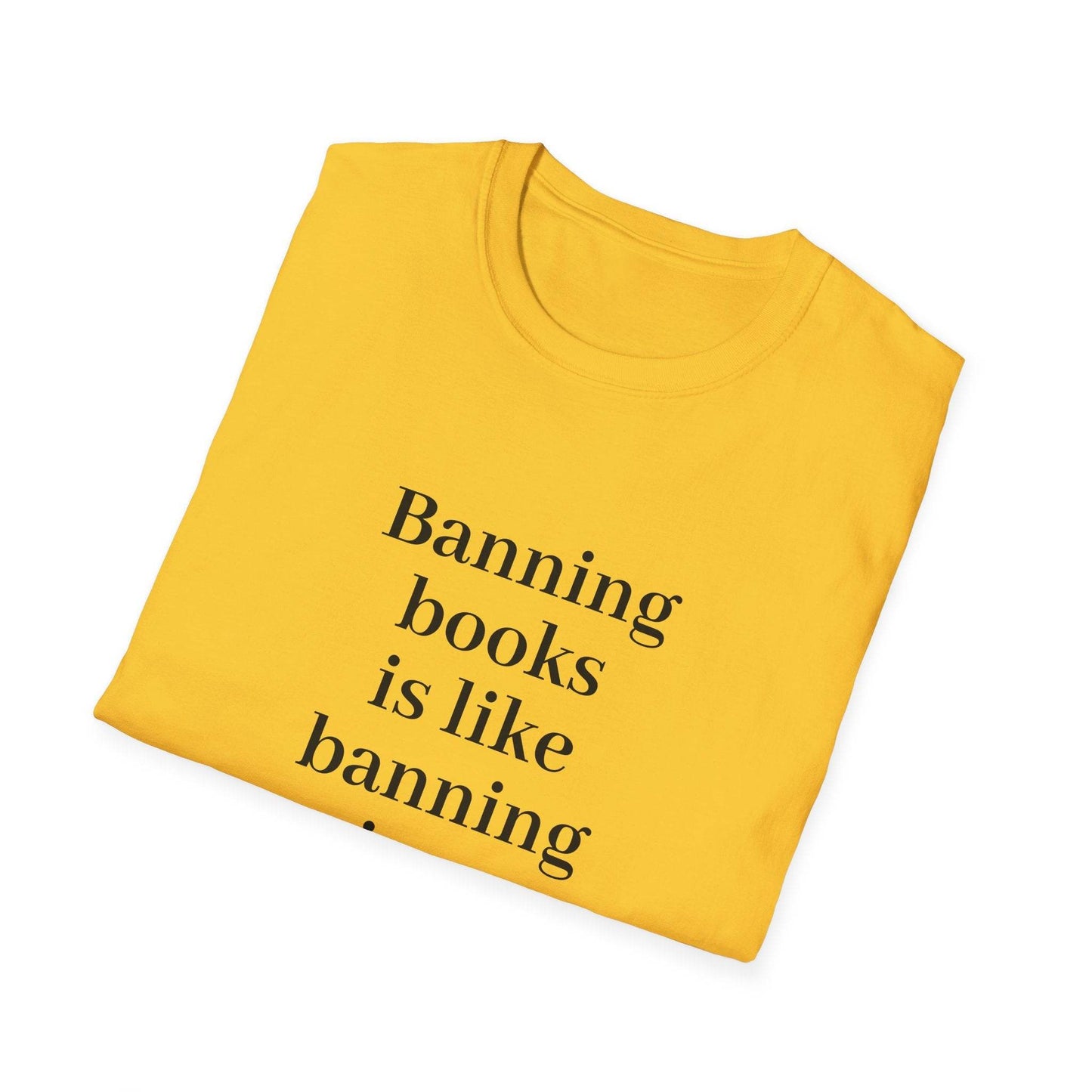 Unisex Softstyle T-Shirt - 'Banning Books' - The Dreamer's Bookshop.