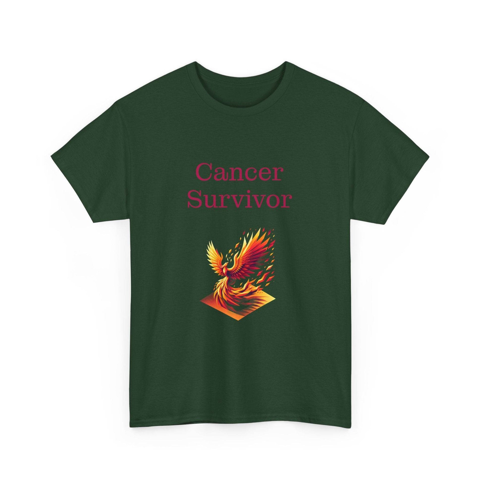 Cancer Survivor Unisex Heavy Cotton Tee - Empowering Apparel for Health Awareness - The Dreamer's Bookshop.