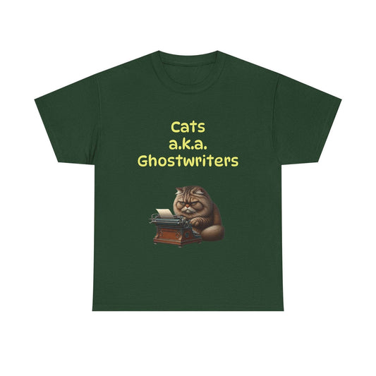Cats Ghostwriters - A Unisex Heavy Cotton Tee - Perfect for Book Lovers - The Dreamer's Bookshop.