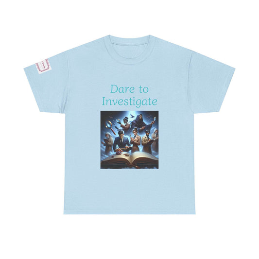 Investigate - Graphic Unisex Heavy Cotton Tee - Crime/Mystery Books - The Dreamer's Bookshop.
