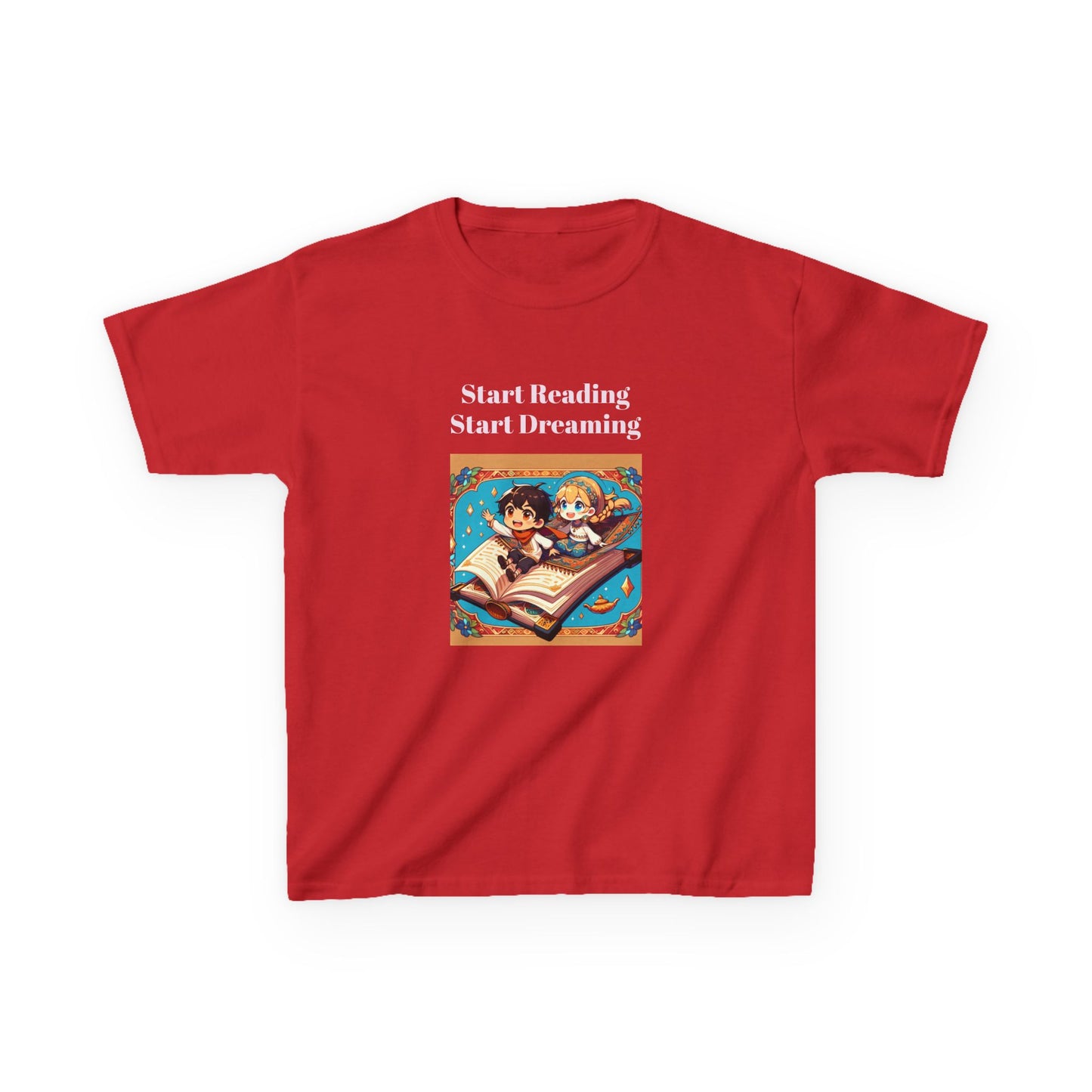 CA- Kids Heavy Cotton Tee - "Start Reading, Start Dreaming" - Fun & Inspirational T-Shirt for Young Readers - The Dreamer's Bookshop.