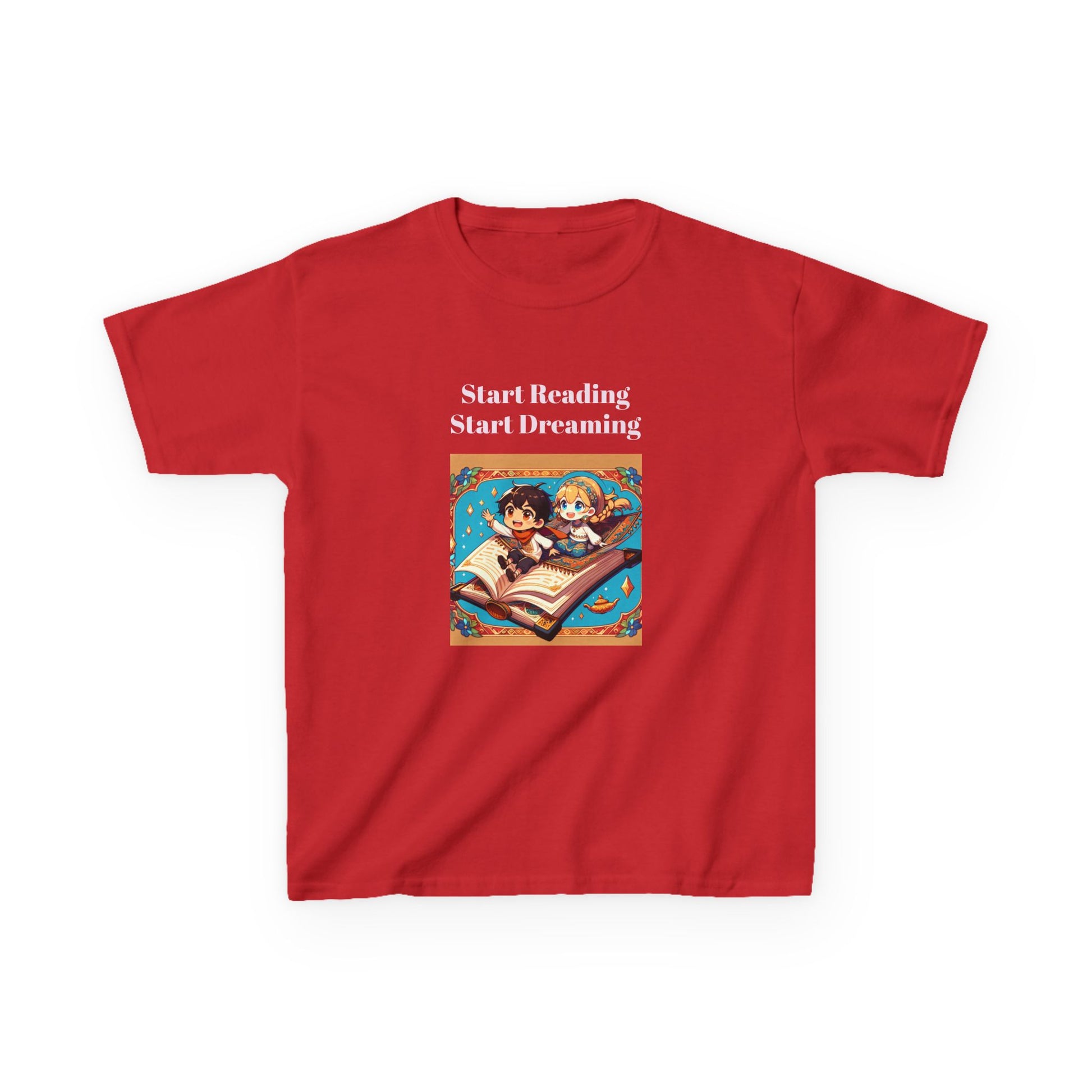 CA- Kids Heavy Cotton Tee - "Start Reading, Start Dreaming" - Fun & Inspirational T-Shirt for Young Readers - The Dreamer's Bookshop.