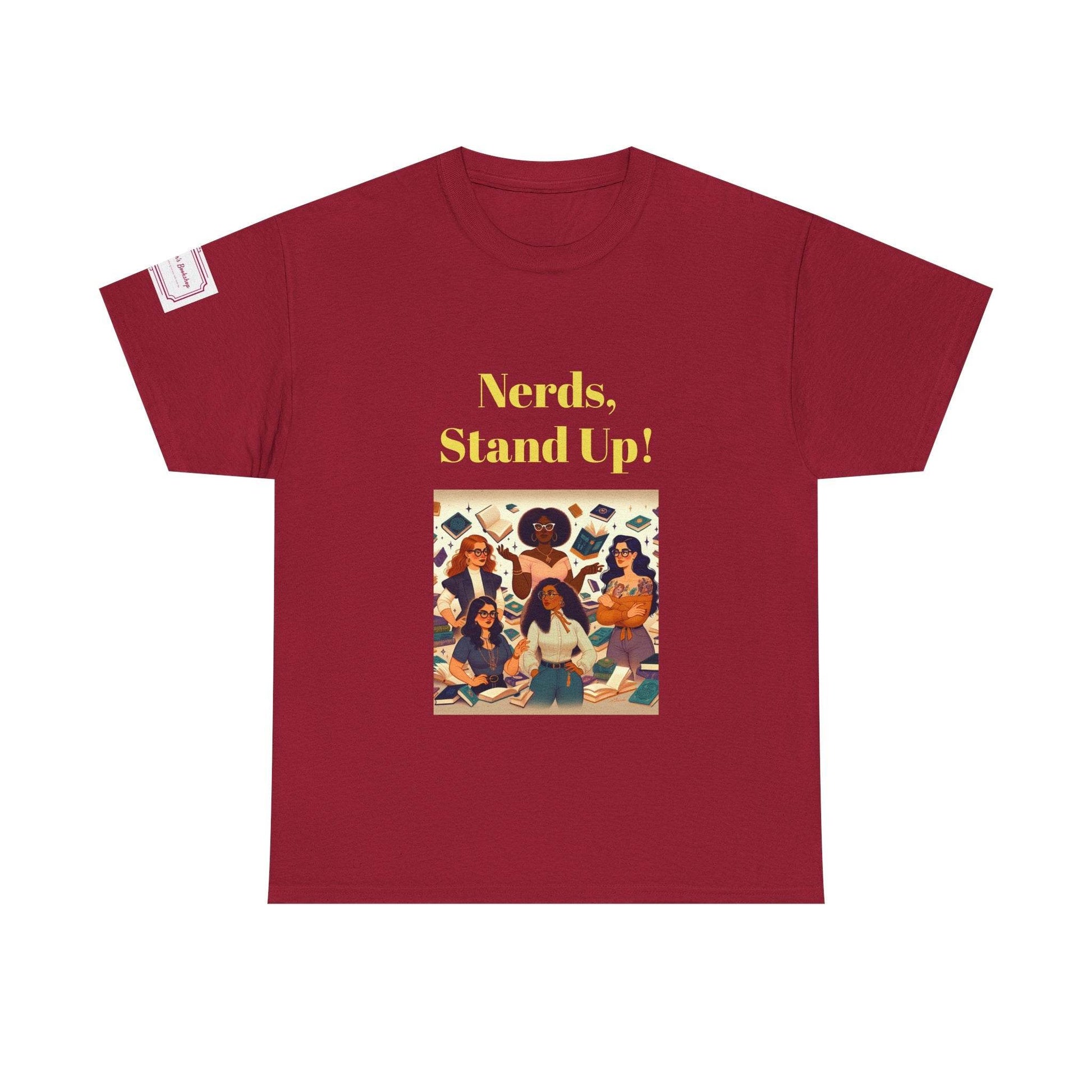 Nerds Stand Up - Graphic Unisex Heavy Cotton Tee - Book Lovers - The Dreamer's Bookshop.