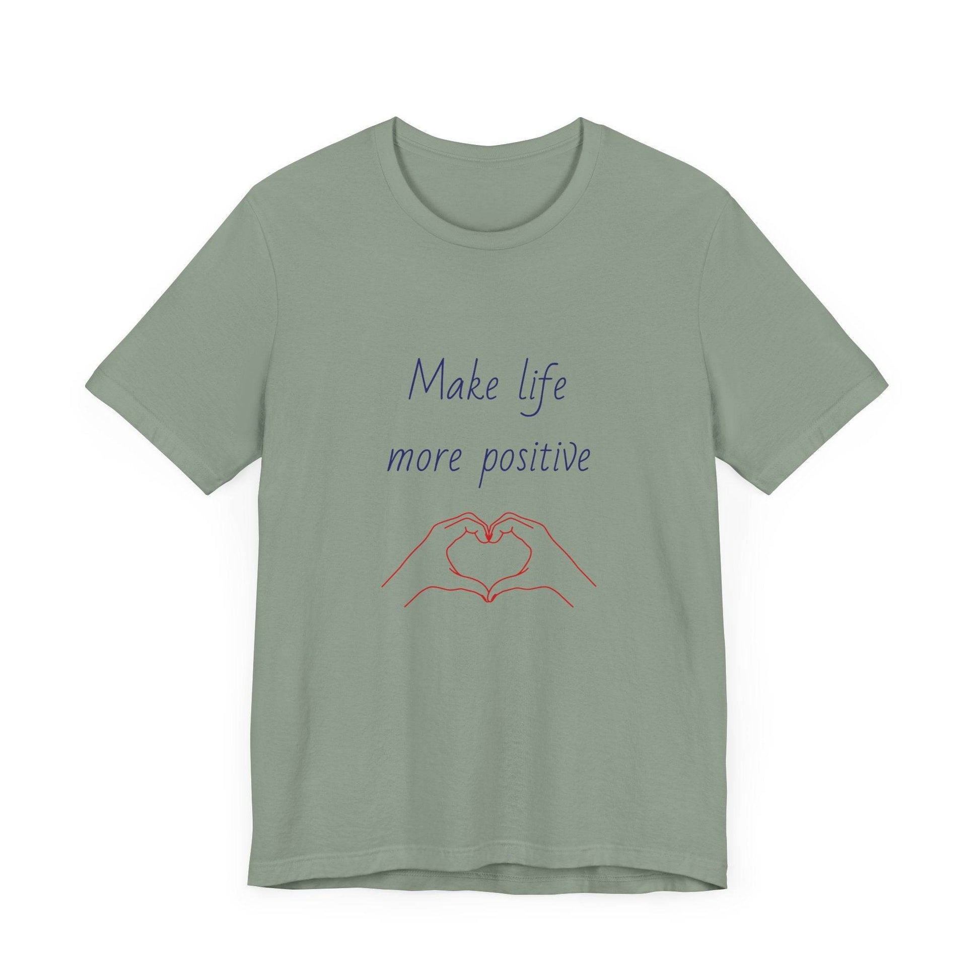 Positive Vibes Unisex Short Sleeve Tee - Make Life More Positive - The Dreamer's Bookshop.