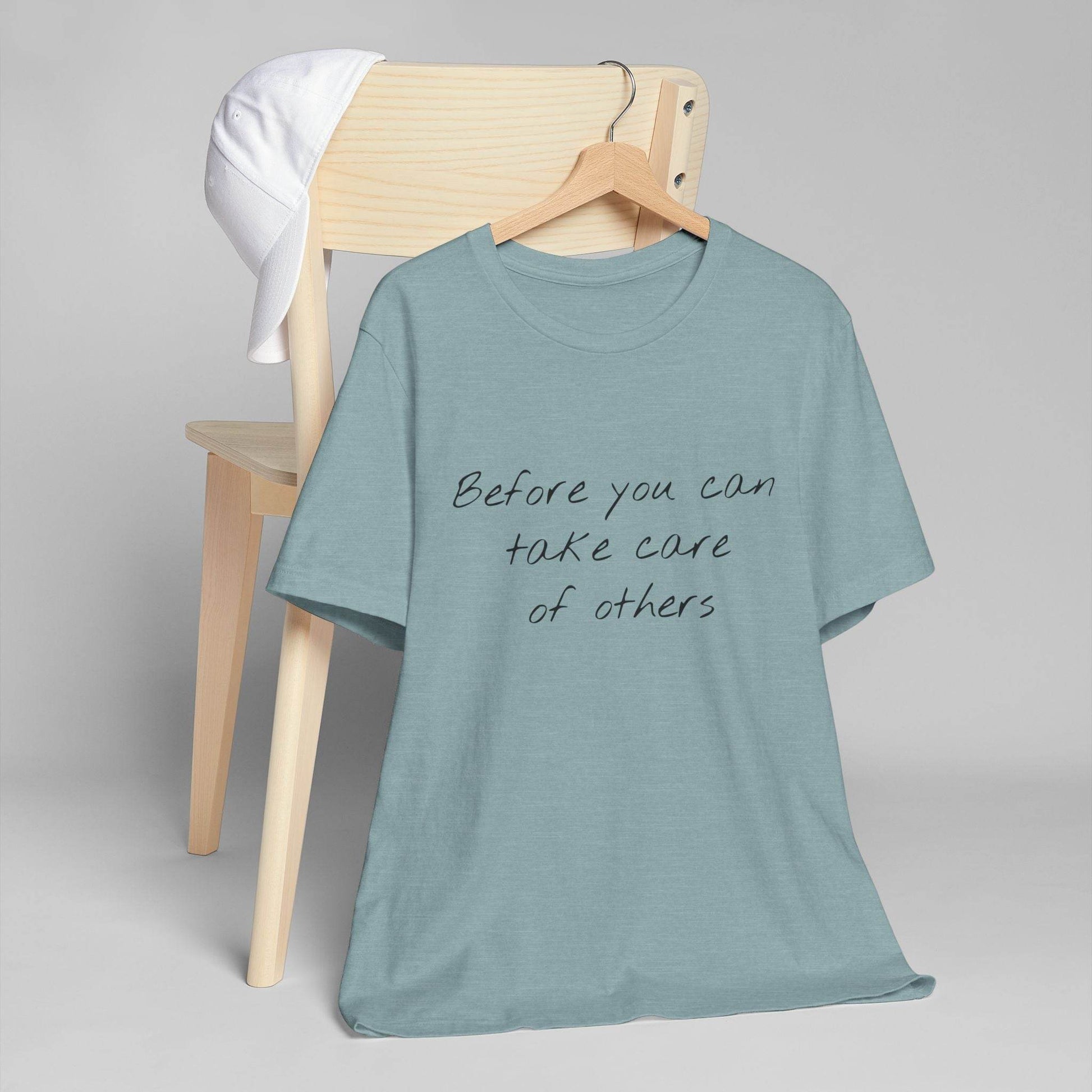 Unisex Jersey T-Shirt - 'Take Care' Inspirational - The Dreamer's Bookshop.