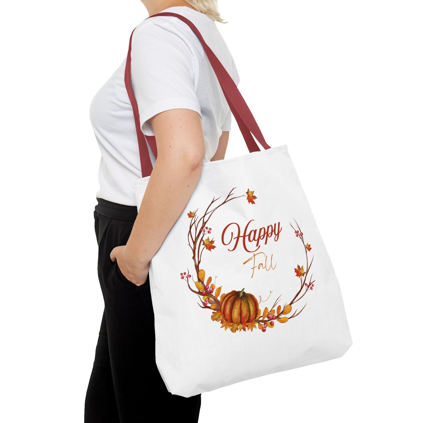 Happy Fall Tote Bag - Cozy Autumn Design