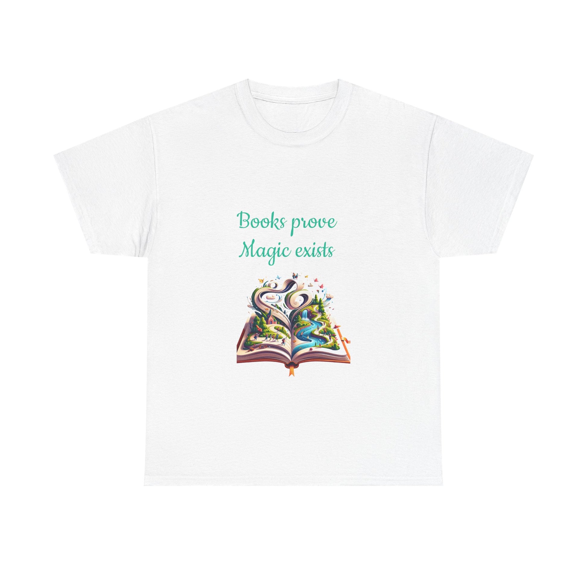 Book Lover's Unisex Heavy Cotton Tee - "Magic Exists" - The Dreamer's Bookshop.