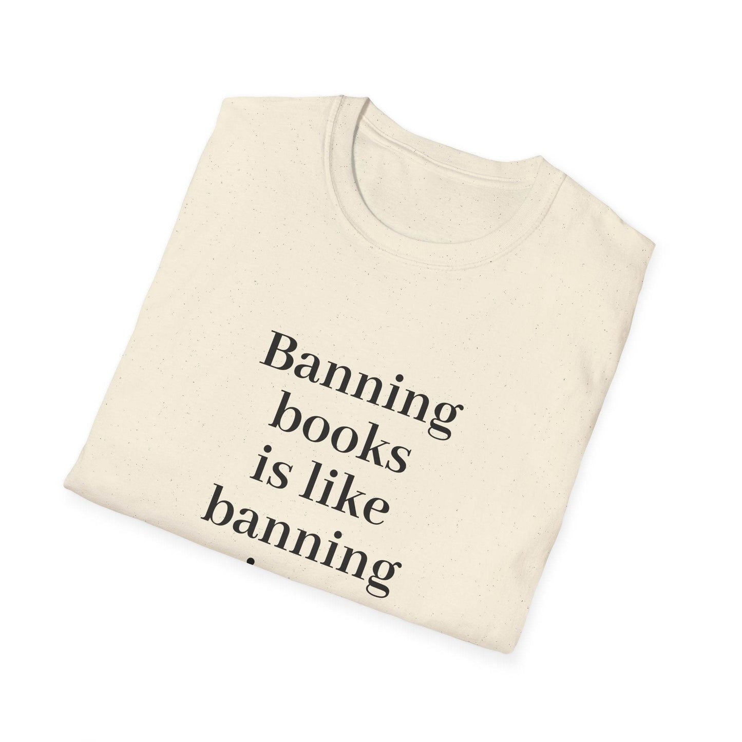Unisex Softstyle T-Shirt - 'Banning Books' - The Dreamer's Bookshop.
