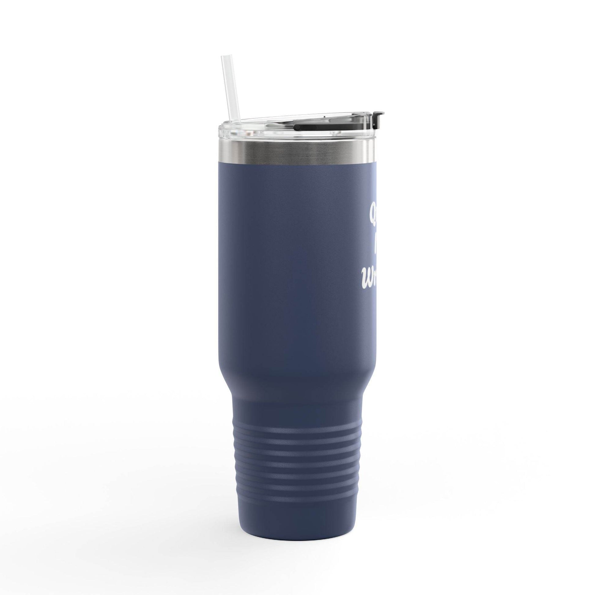 Quiet I'm Writing Insulated Travel Mug - 40oz Red Coffee Cup - The Dreamer's Bookshop.