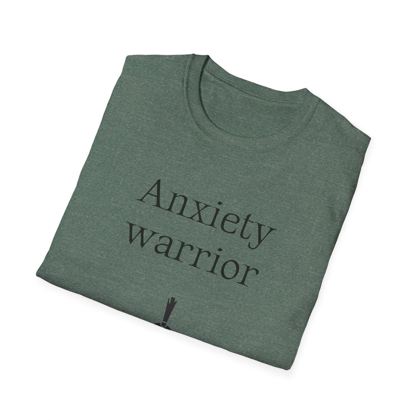 Anxiety Warrior Unisex Softstyle T-Shirt - Empowering Battle Against Mental Health