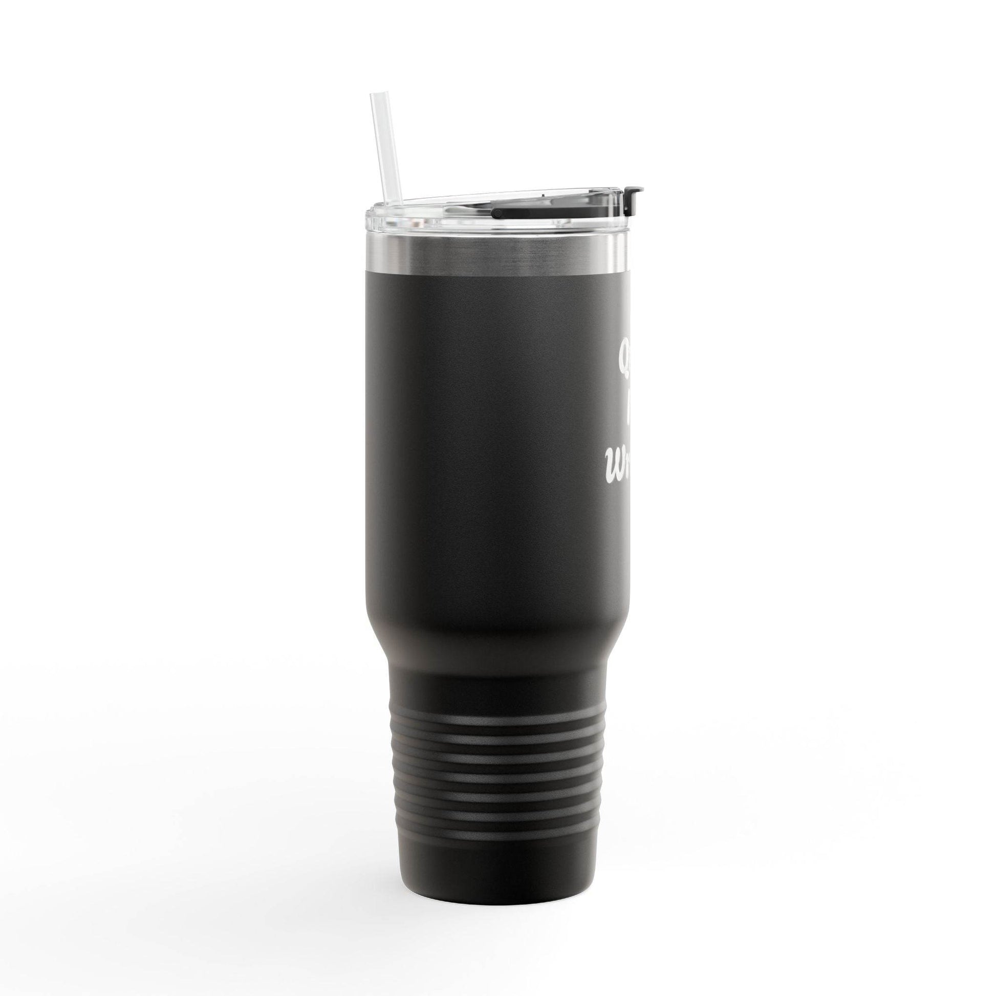Quiet I'm Writing Insulated Travel Mug - 40oz Red Coffee Cup - The Dreamer's Bookshop.