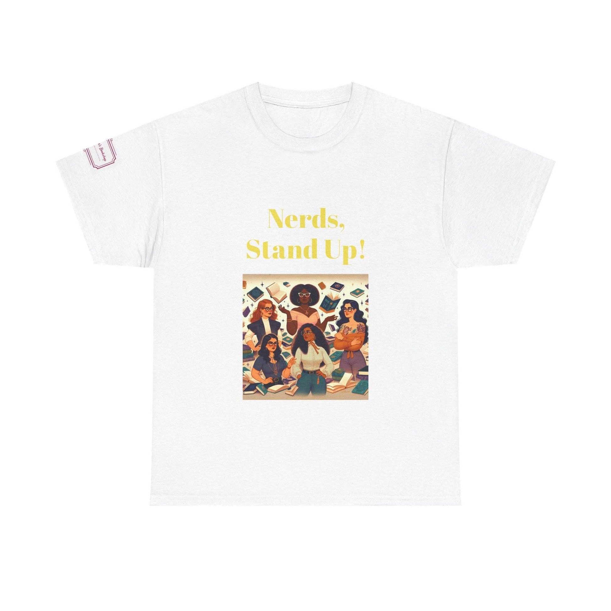 Nerds Stand Up - Graphic Unisex Heavy Cotton Tee - Book Lovers - The Dreamer's Bookshop.