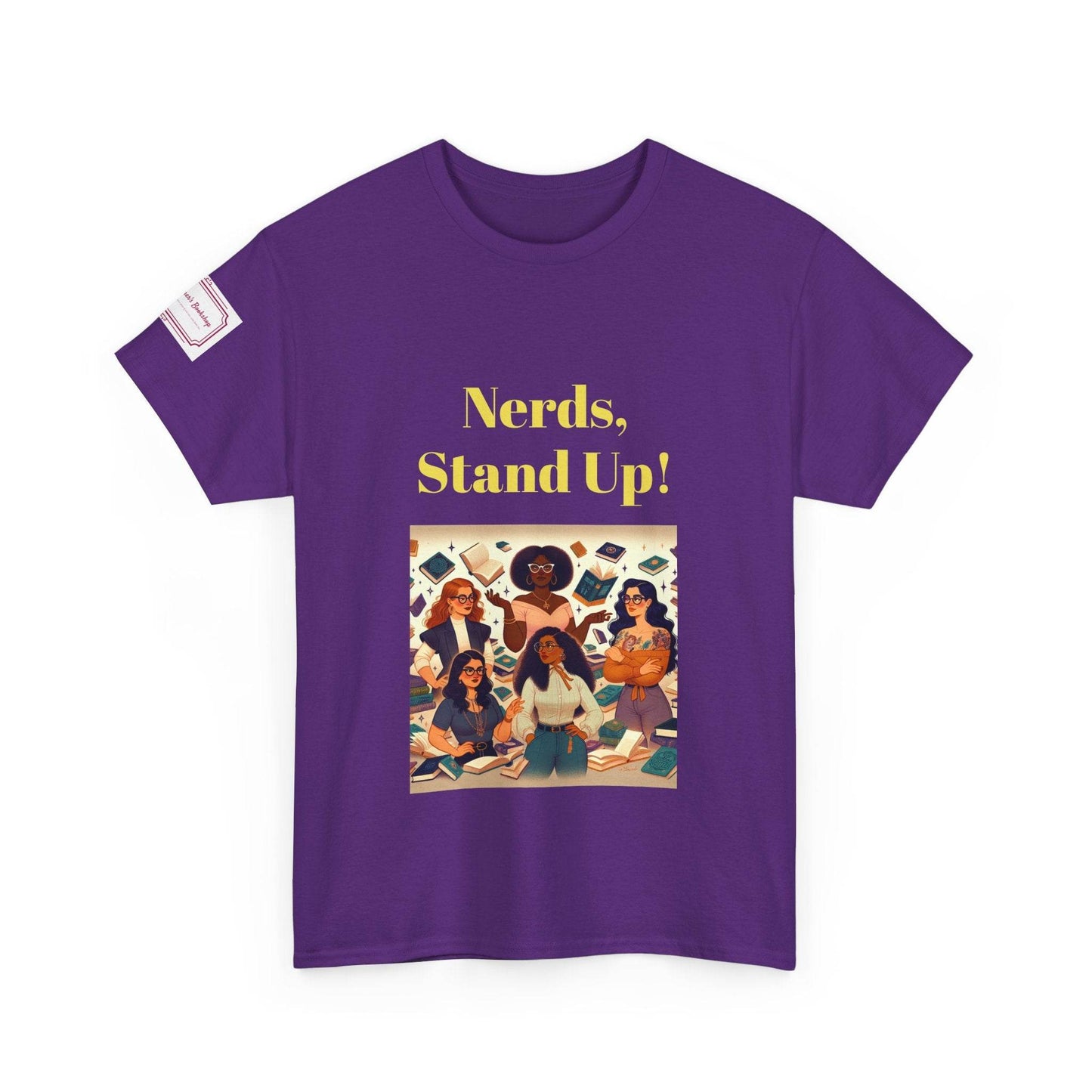 Nerds Stand Up - Graphic Unisex Heavy Cotton Tee - Book Lovers - The Dreamer's Bookshop.