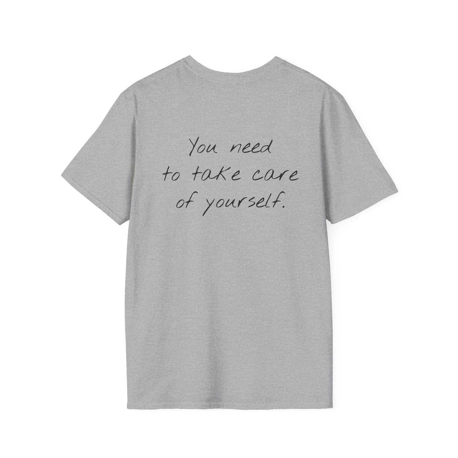 Unisex Softstyle T-Shirt - 'Take Care' Inspirational - The Dreamer's Bookshop.