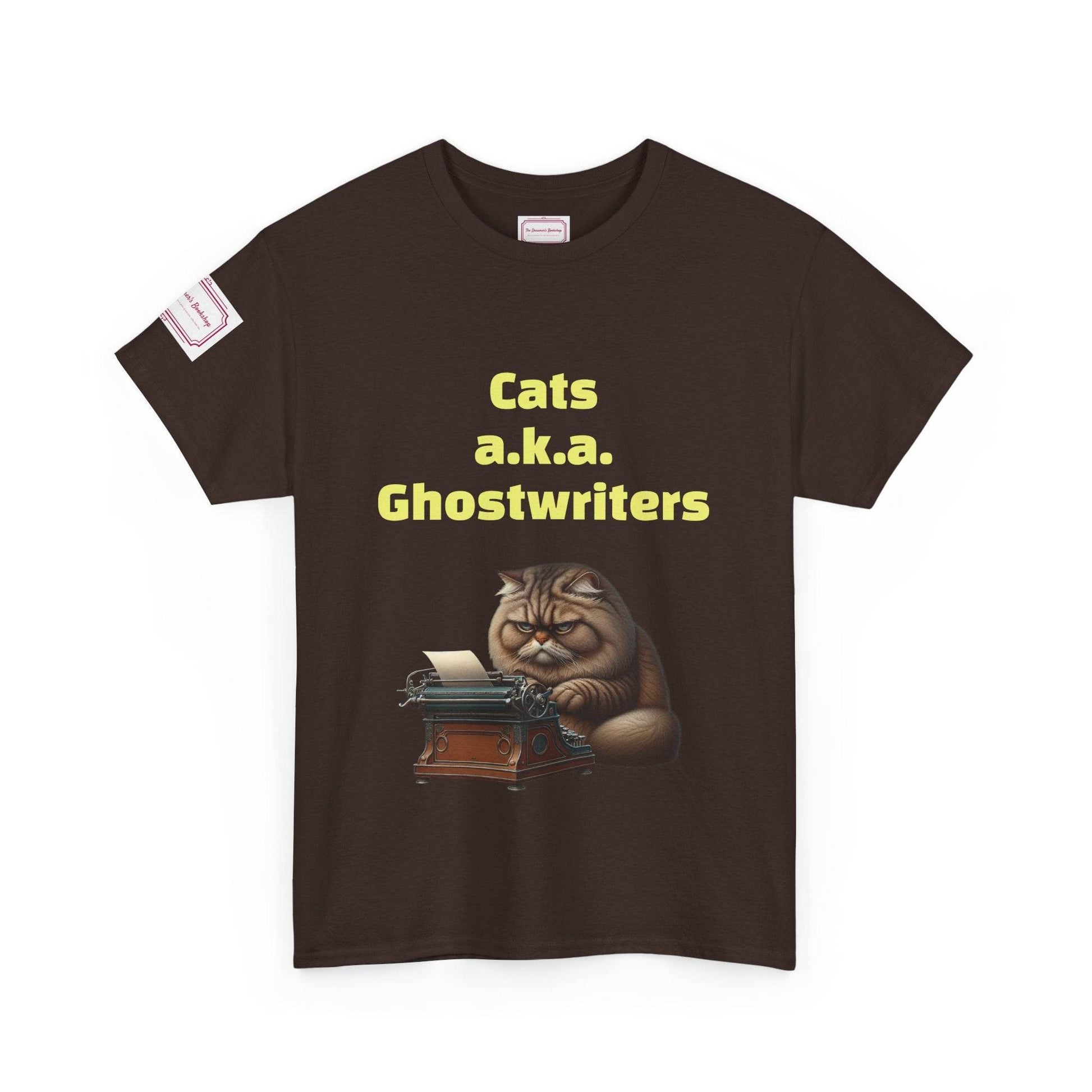 Cats Ghostwriters - Unisex Heavy Cotton Tee - Perfect for Book Lovers - The Dreamer's Bookshop.