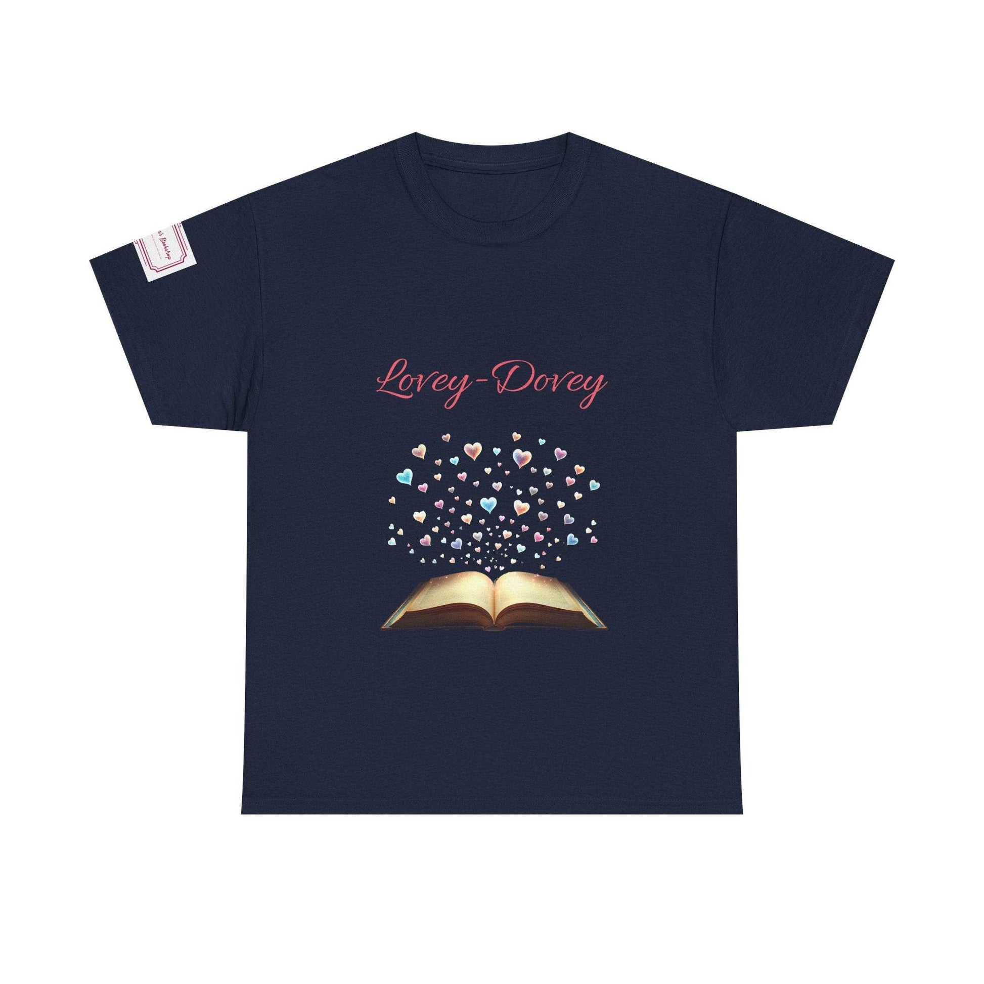 Lovey-Dovey - Graphic Unisex Heavy Cotton Tee - The Dreamer's Bookshop.