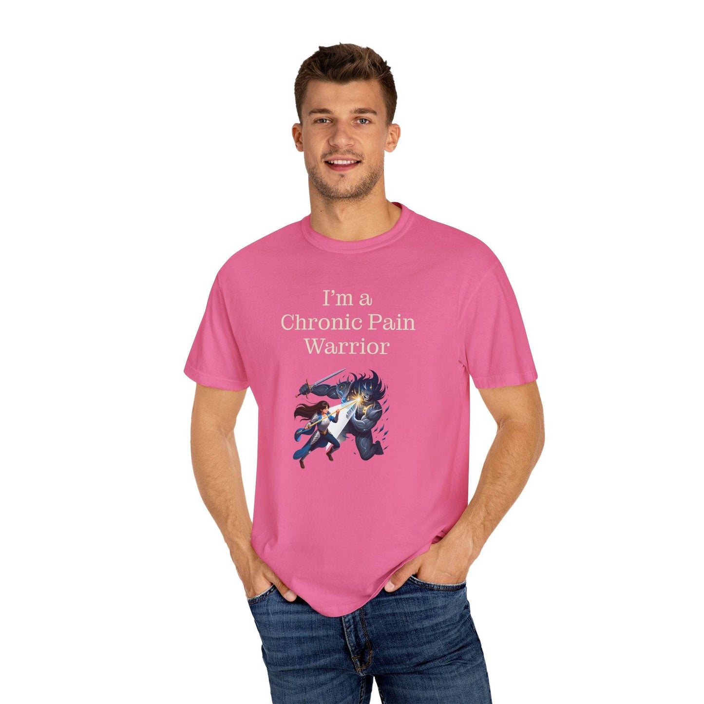 Chronic Pain Warrior Unisex T-Shirt - Empowering Tee for Healthcare Awareness - The Dreamer's Bookshop.