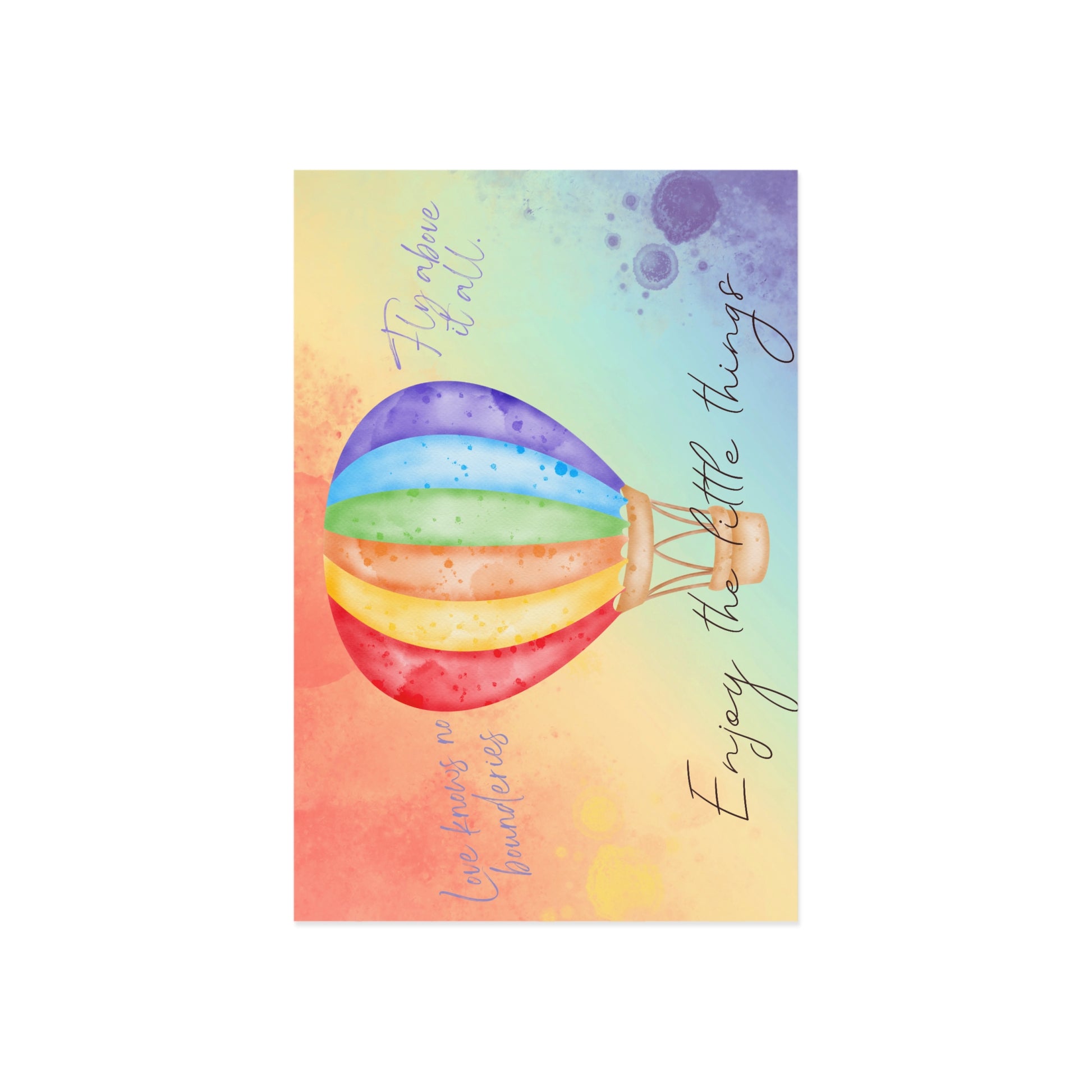 The Dreamer's Bookshop "Rainbow Love" Enjoy the Little Things Card - The Dreamer's Bookshop.