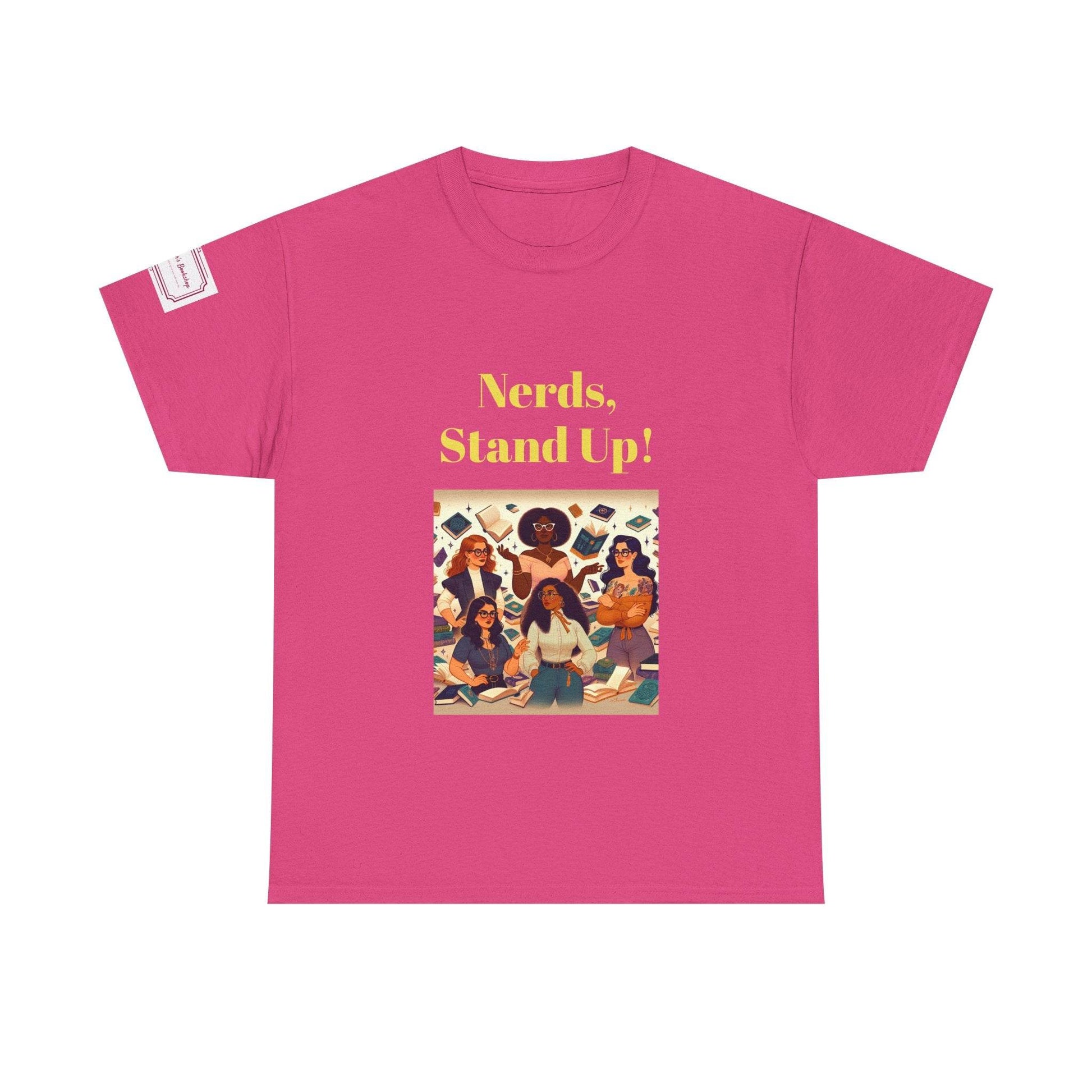 Nerds Stand Up - Graphic Unisex Heavy Cotton Tee - Book Lovers - The Dreamer's Bookshop.